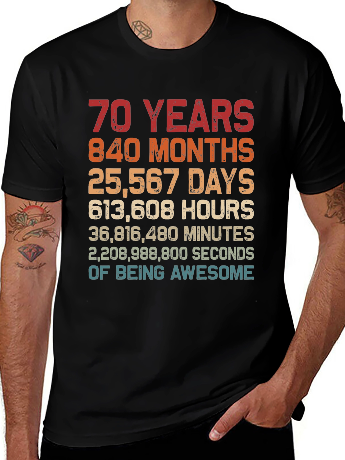 70 Years of Awesome Graphic T-Shirt
