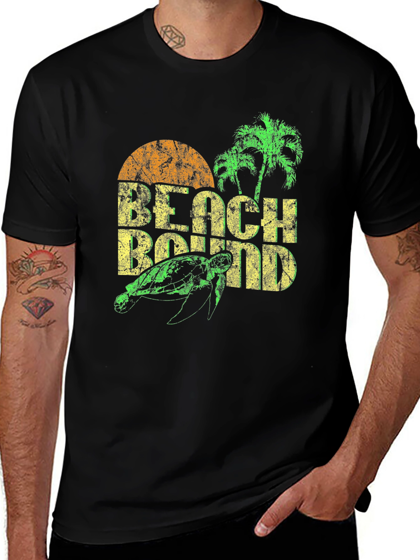 Variant 19 of Beach Bound Turtle Graphic T-Shirt
