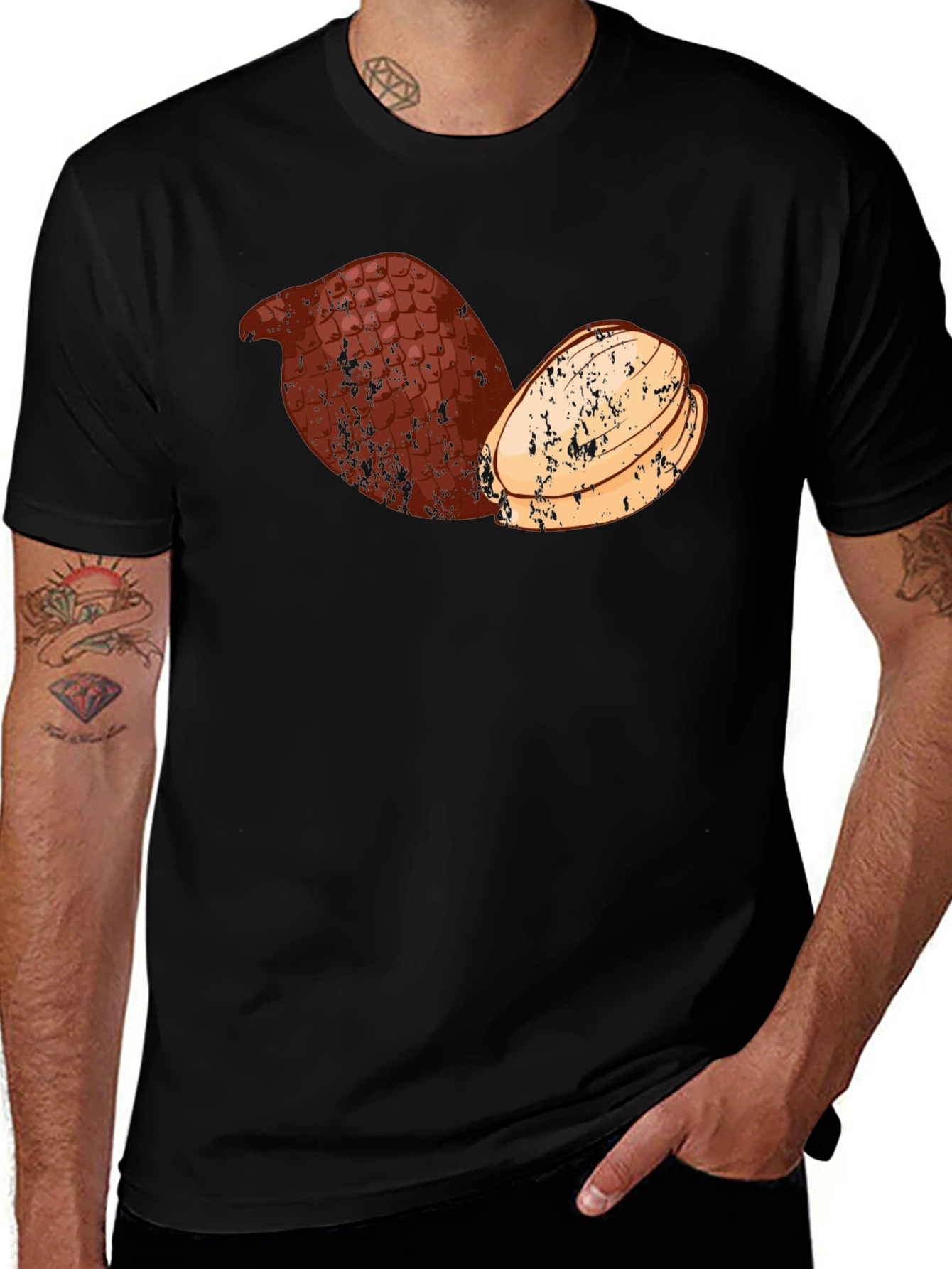 Variant 10 of Salak Fruit Graphic Black T-Shirt