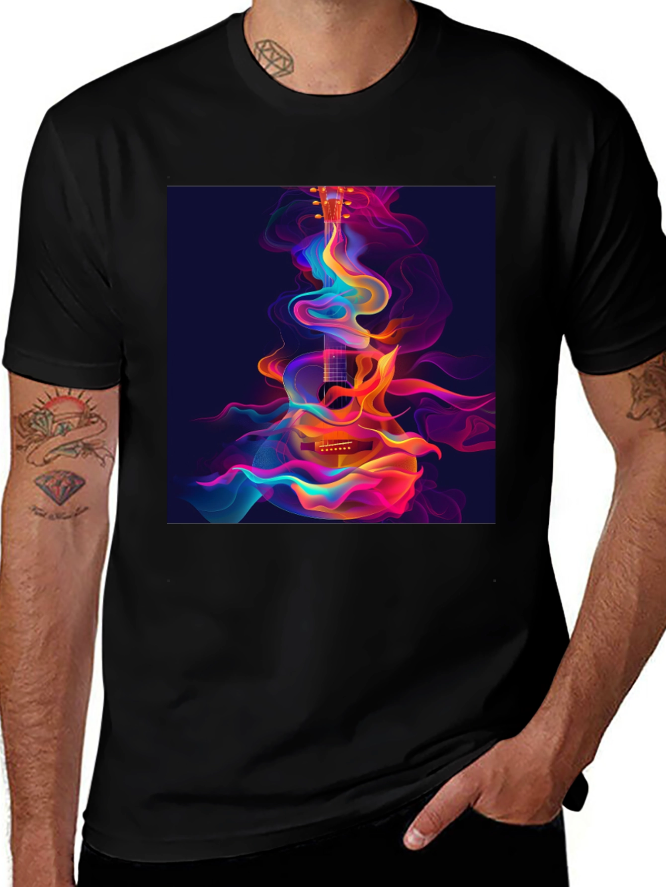 Variant 6 of Colorful Guitar T-Shirt - Music Lover Apparel