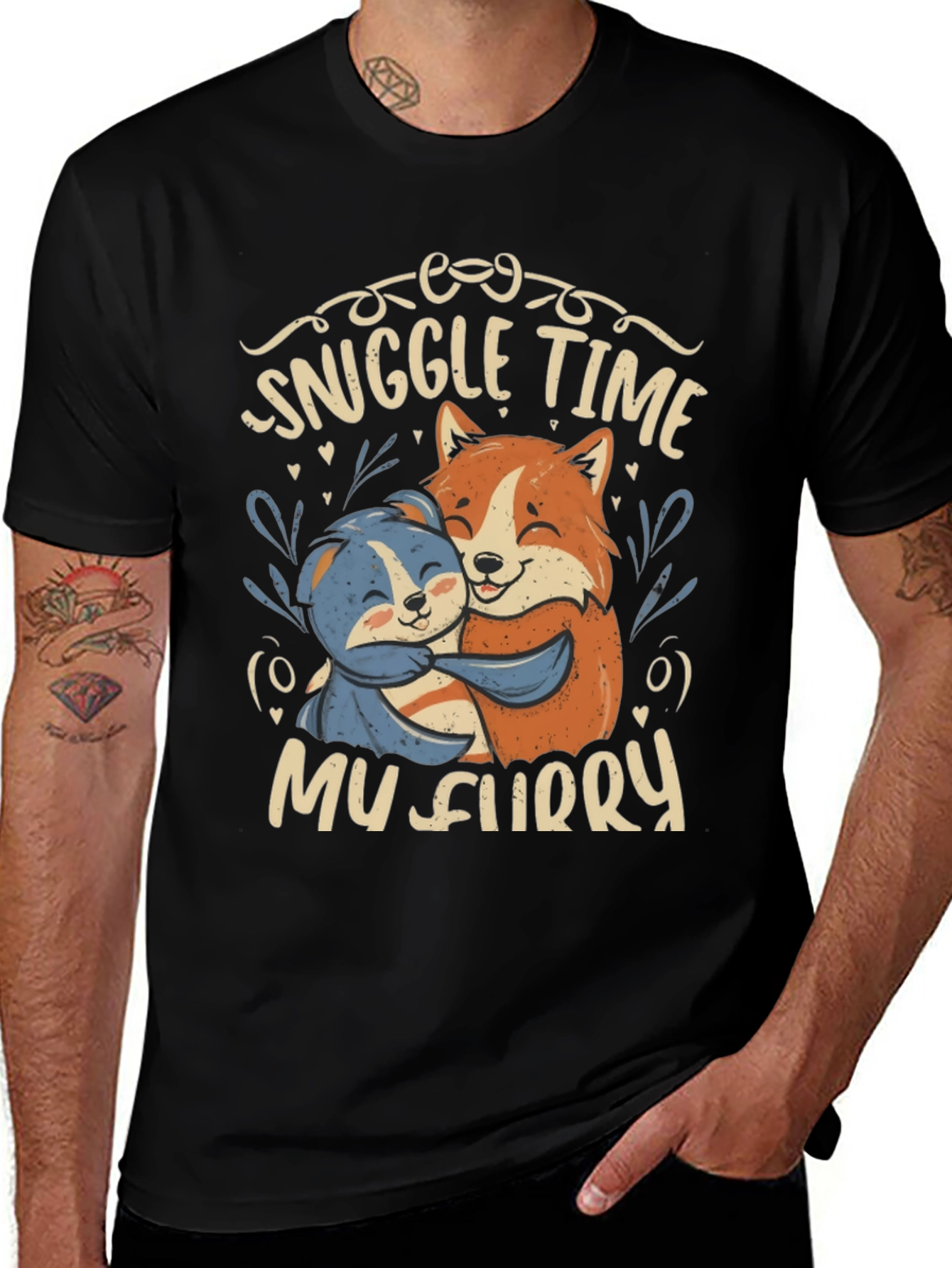 Snuggle Time My Furry T-Shirt - Cute Animal Graphic Tee