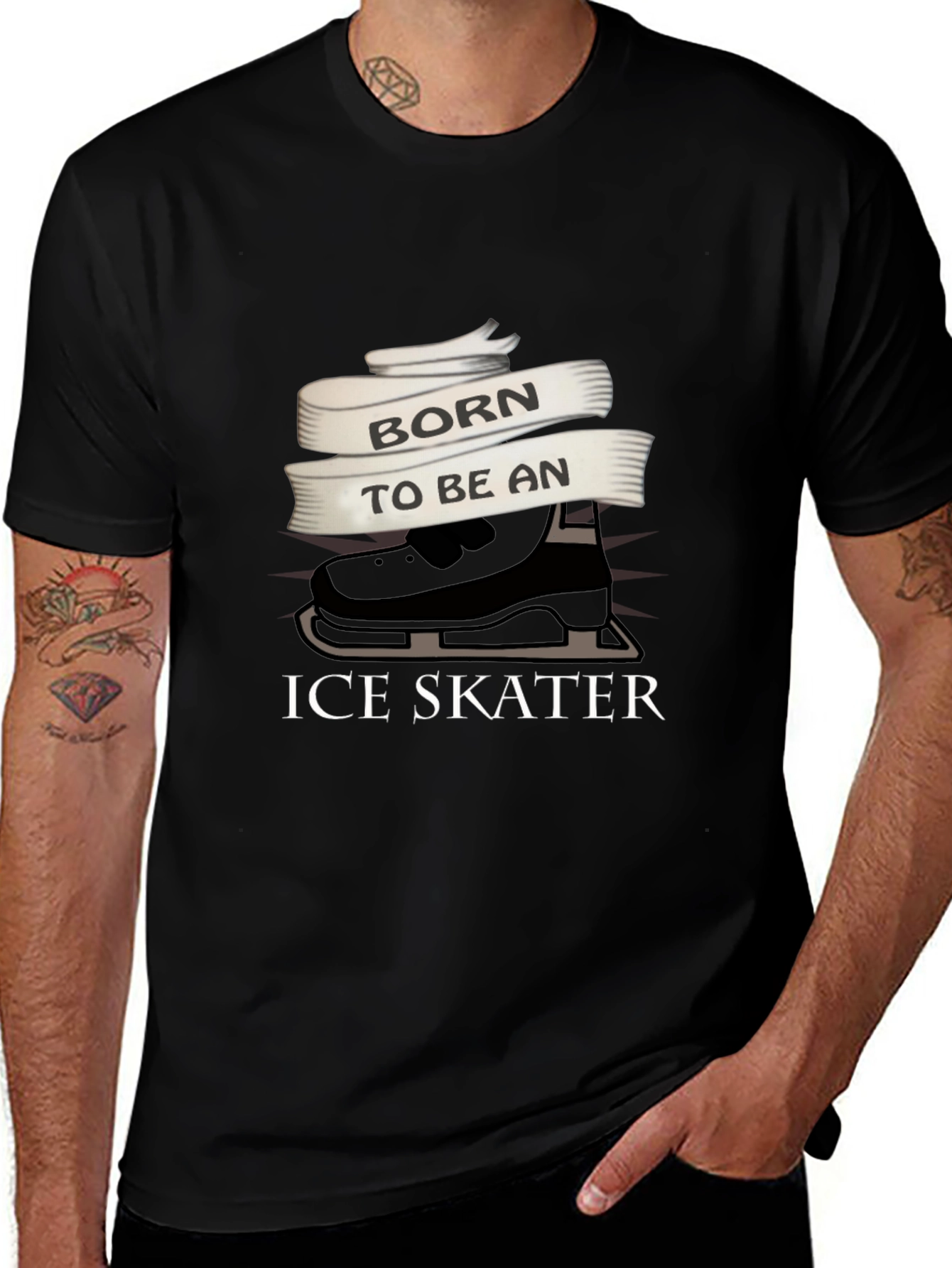 Variant 25 of Born to be an Ice Skater T-Shirt