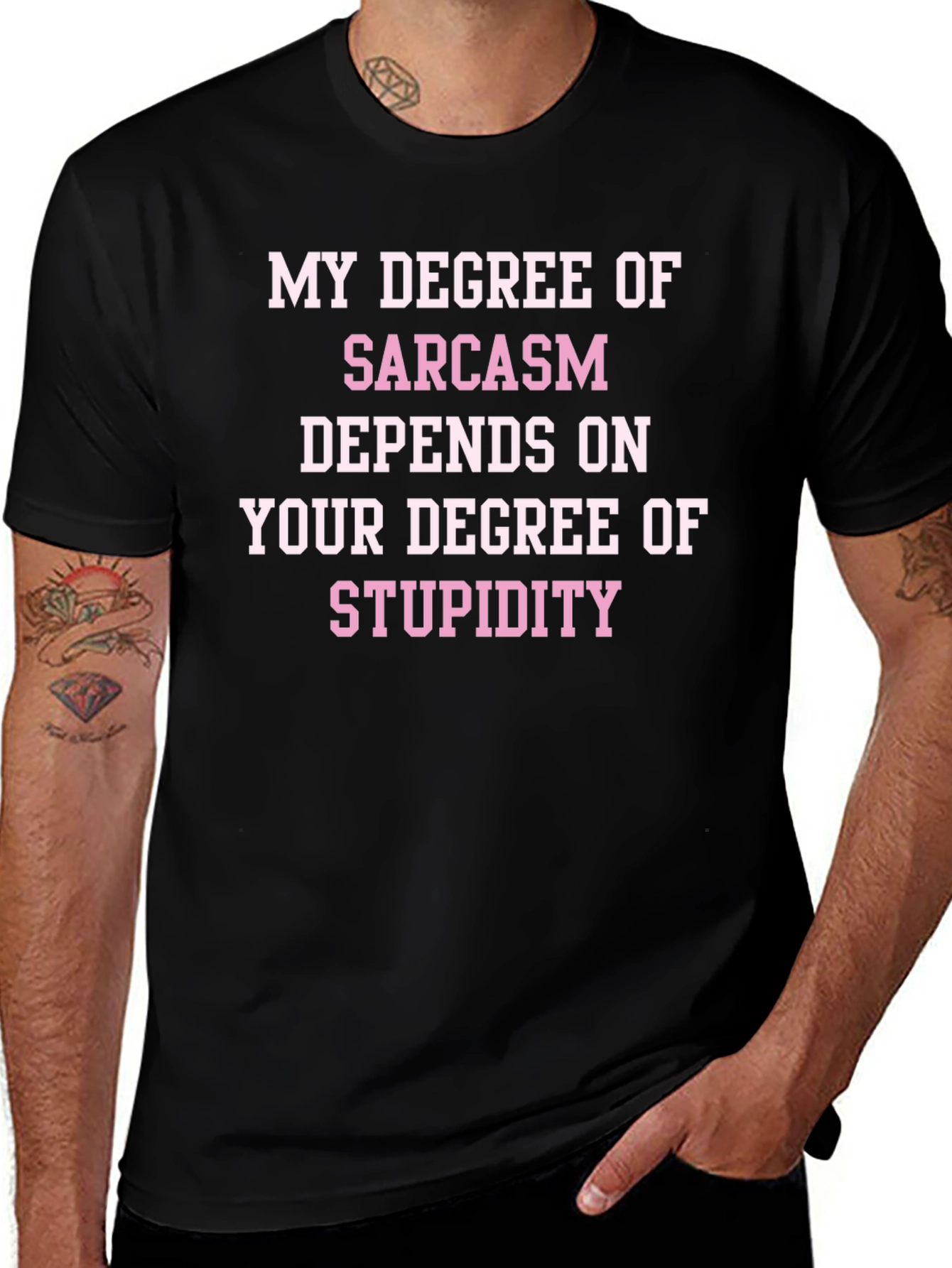 Variant 30 of Sarcasm Degree Tee - Black Novelty T-Shirt