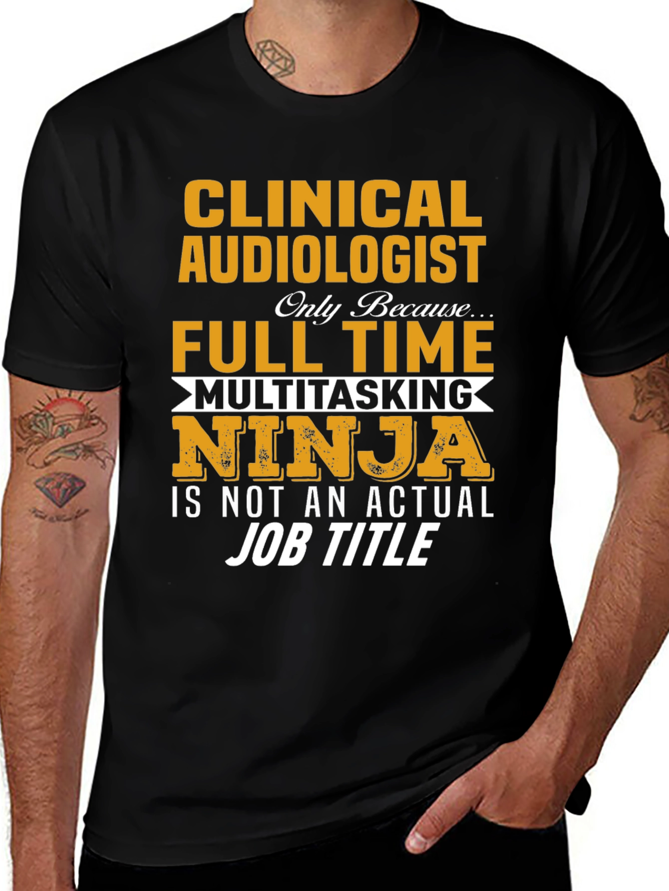 Clinical Audiologist Full Time Ninja T-Shirt