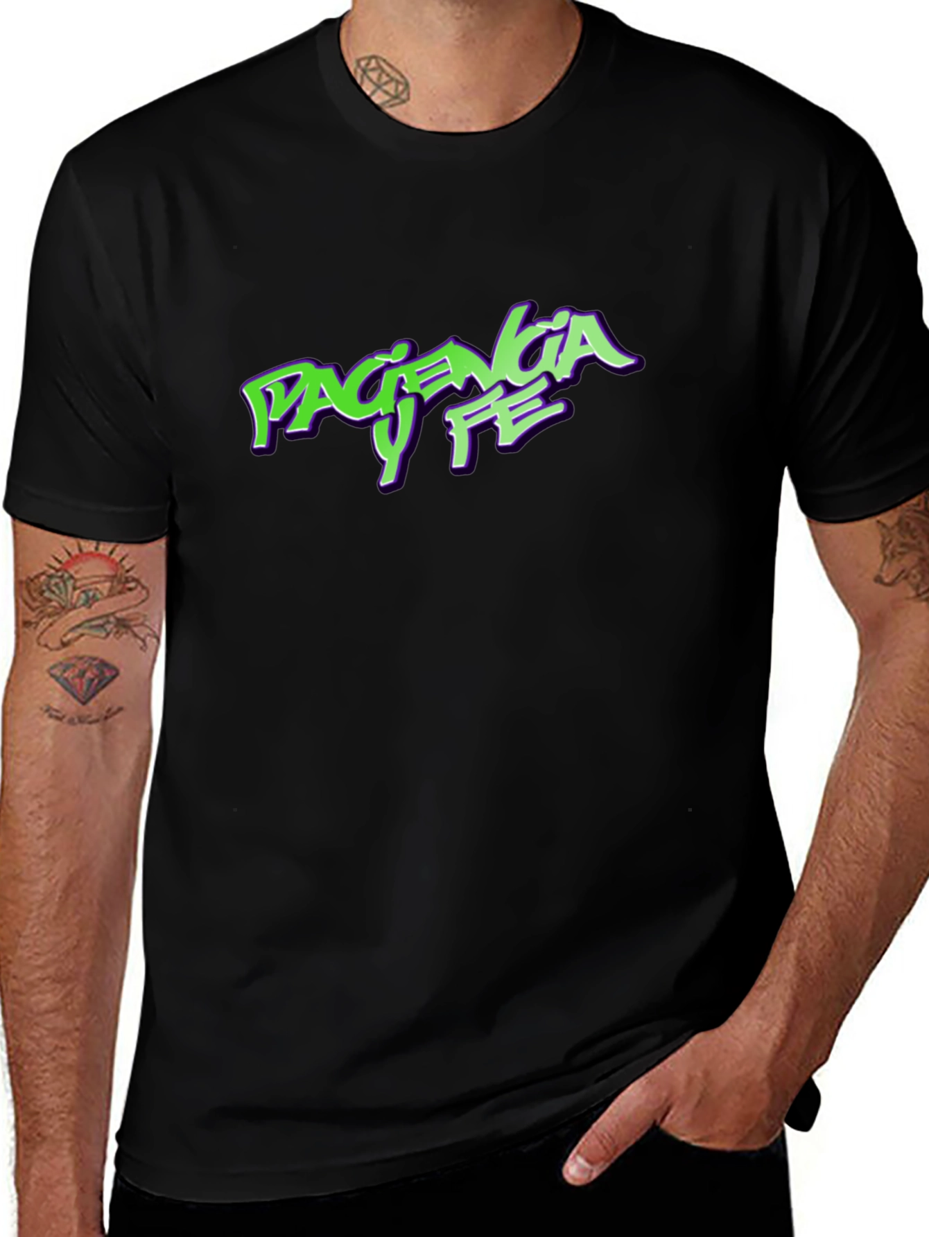 Variant 7 of Paciencia Y Fe Graphic T-Shirt