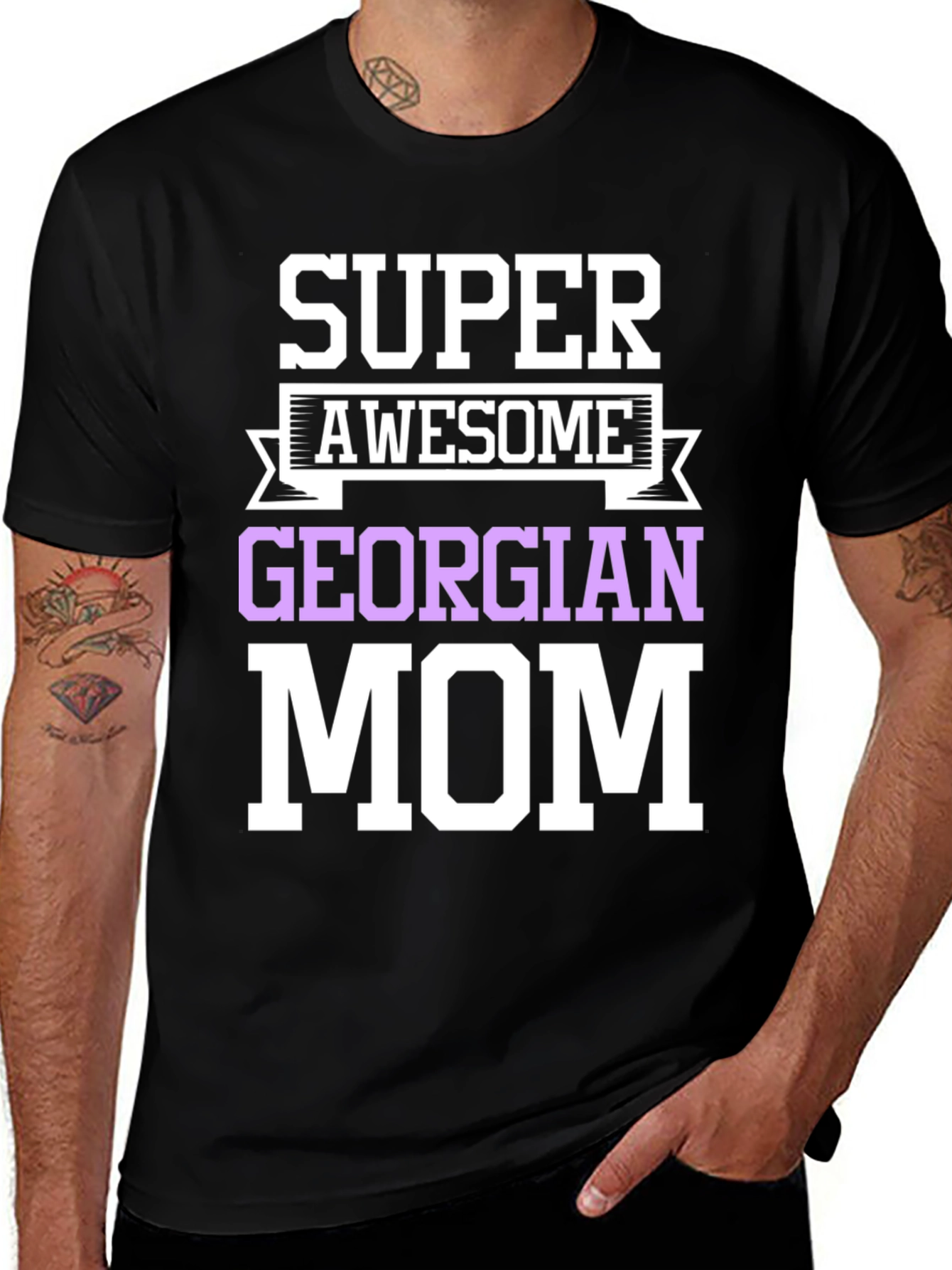 Variant 16 of Super Awesome Georgian Mom T-Shirt