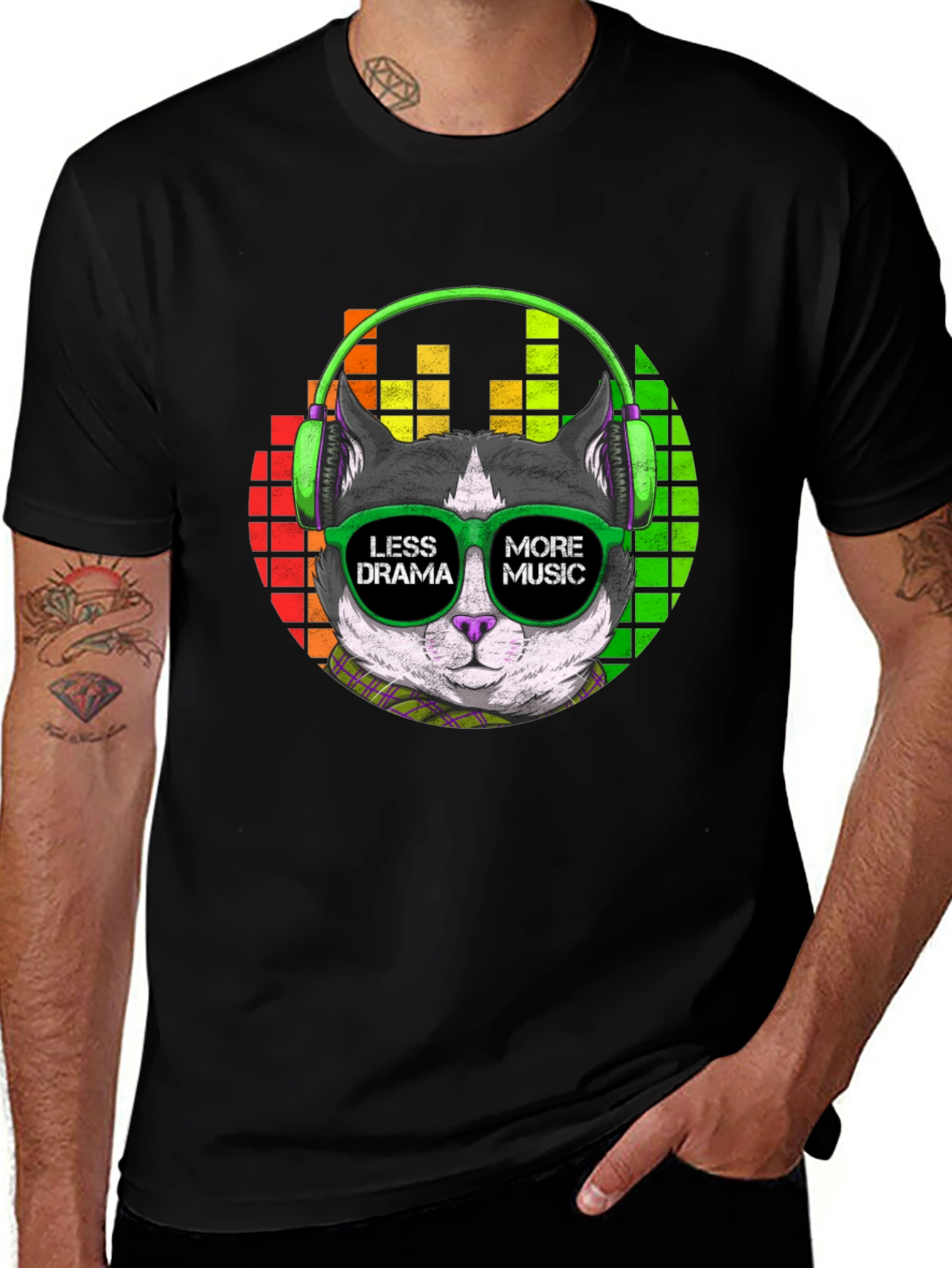 Variant 24 of Cool Cat Music Lover T-Shirt