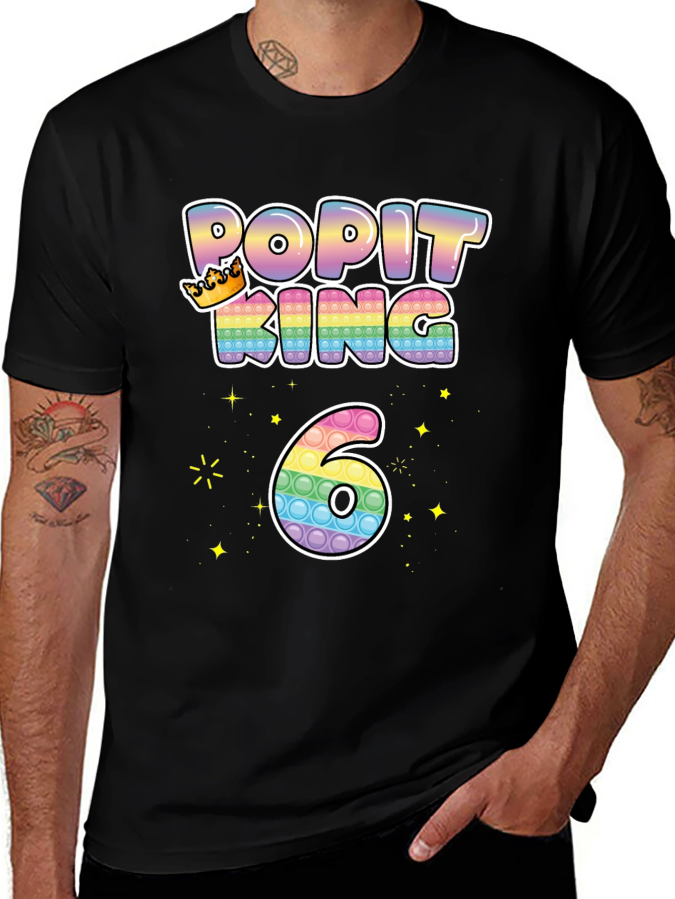 Pop It King 6th Birthday T-Shirt
