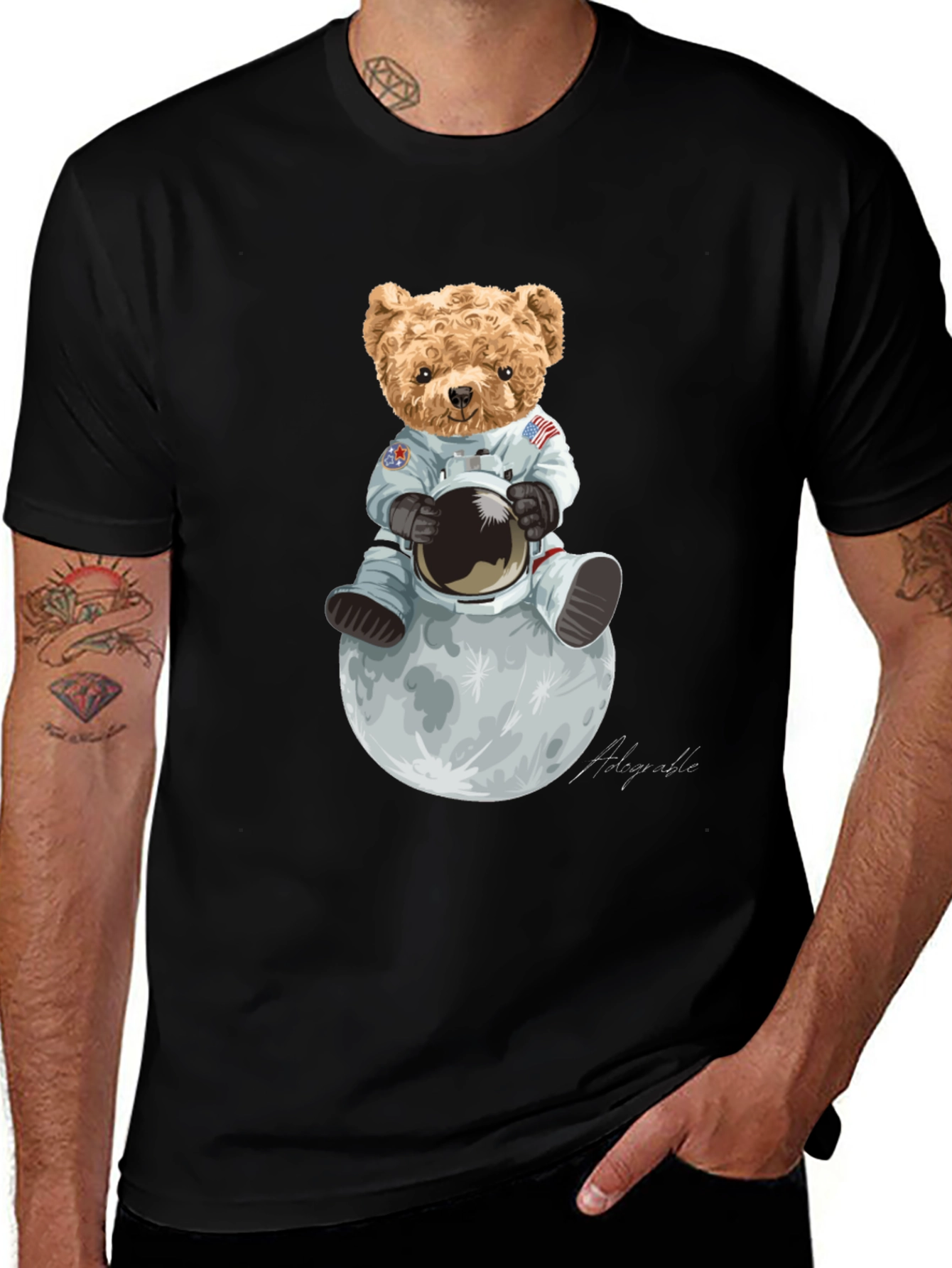 Variant 14 of Astronaut Teddy Bear Moon T-Shirt