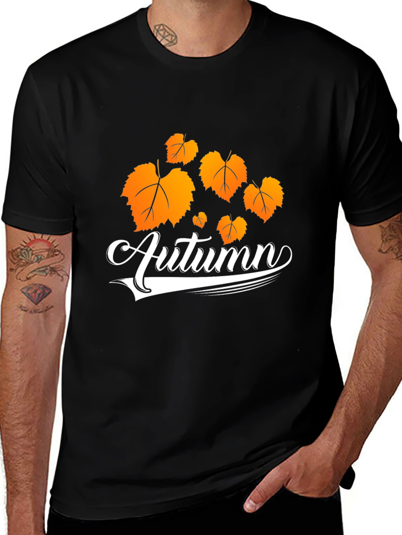 Variant 24 of Autumn Leaves Graphic Tee - Stylish Fall Season Shirt