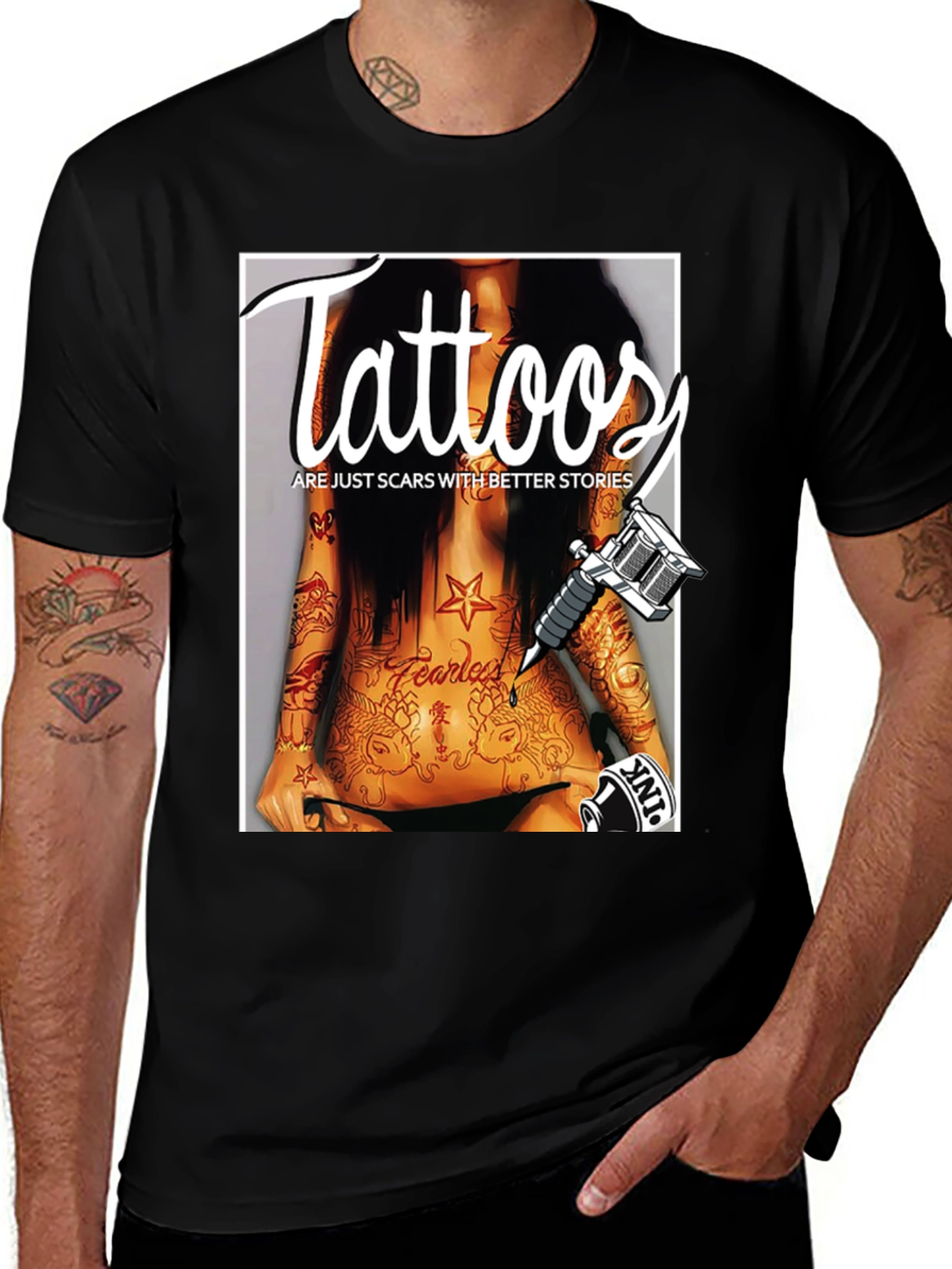 Variant 22 of Tattoos Are Just Scars Tee