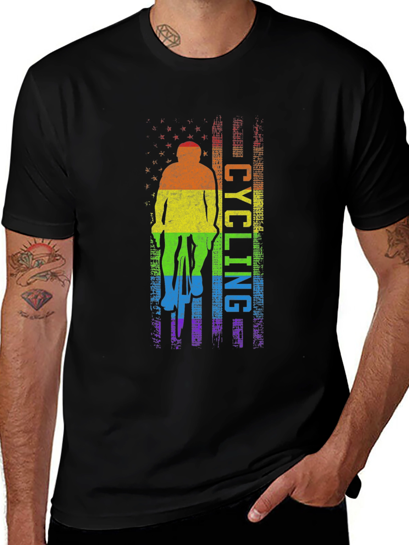 Variant 5 of LGBT Pride Cycling T-Shirt