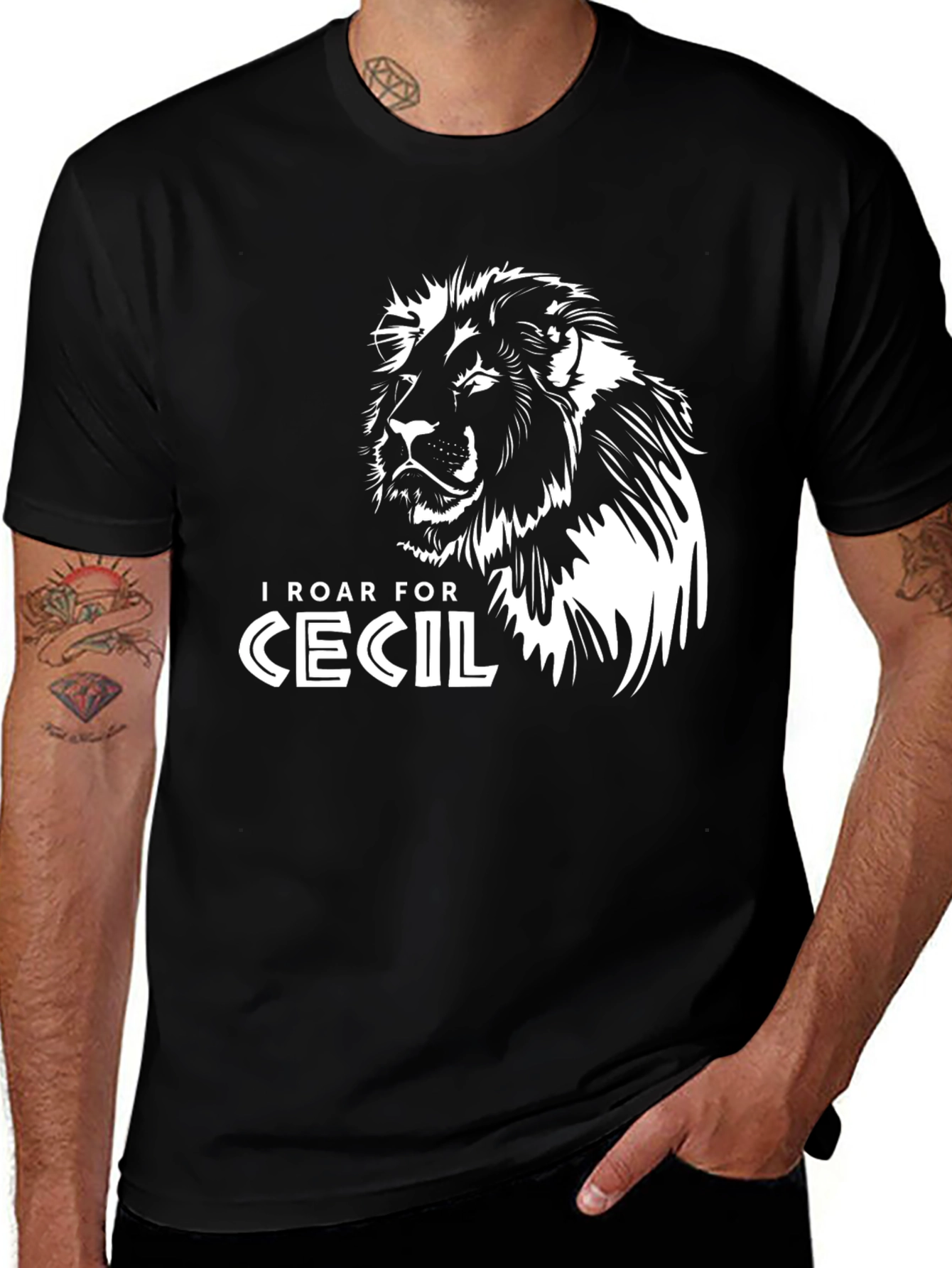 Variant 22 of I Roar For Cecil - Graphic Lion T-Shirt