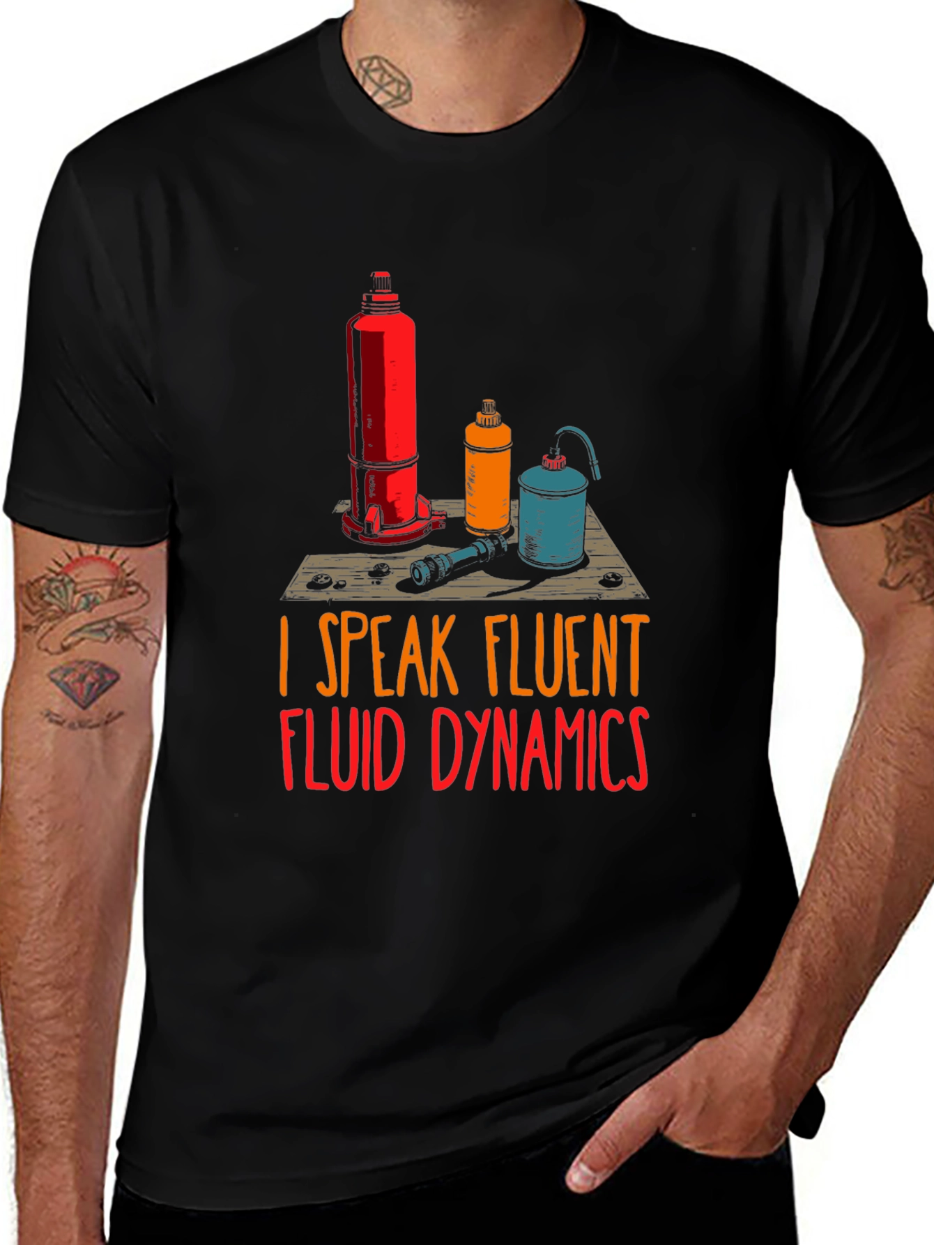 Variant 14 of Fluent Fluid Dynamics Graphic T-Shirt