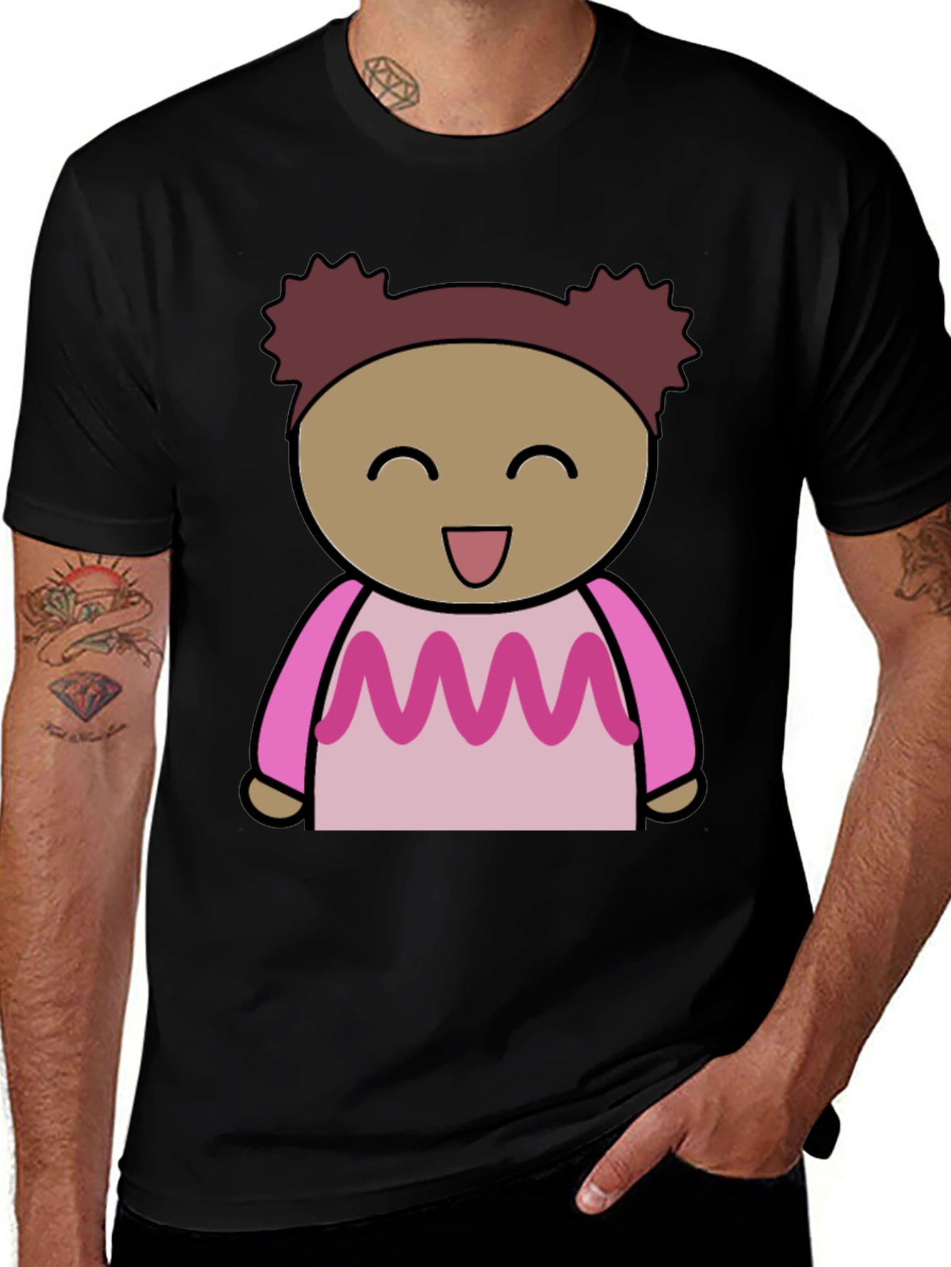 Variant 26 of Cute Cartoon Character Print Tee