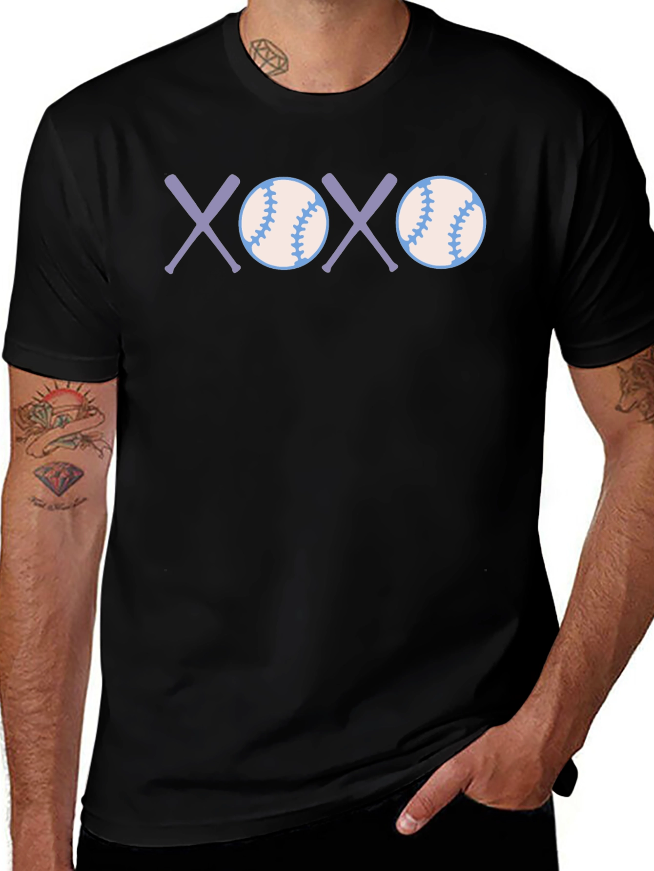 Variant 16 of Baseball XOXO Graphic Tee - Soft Cotton Casual T-Shirt