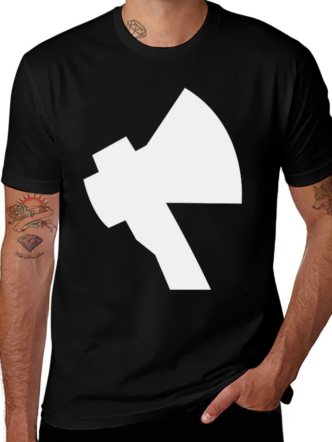 Variant 10 of Axe Graphic Tee - Black