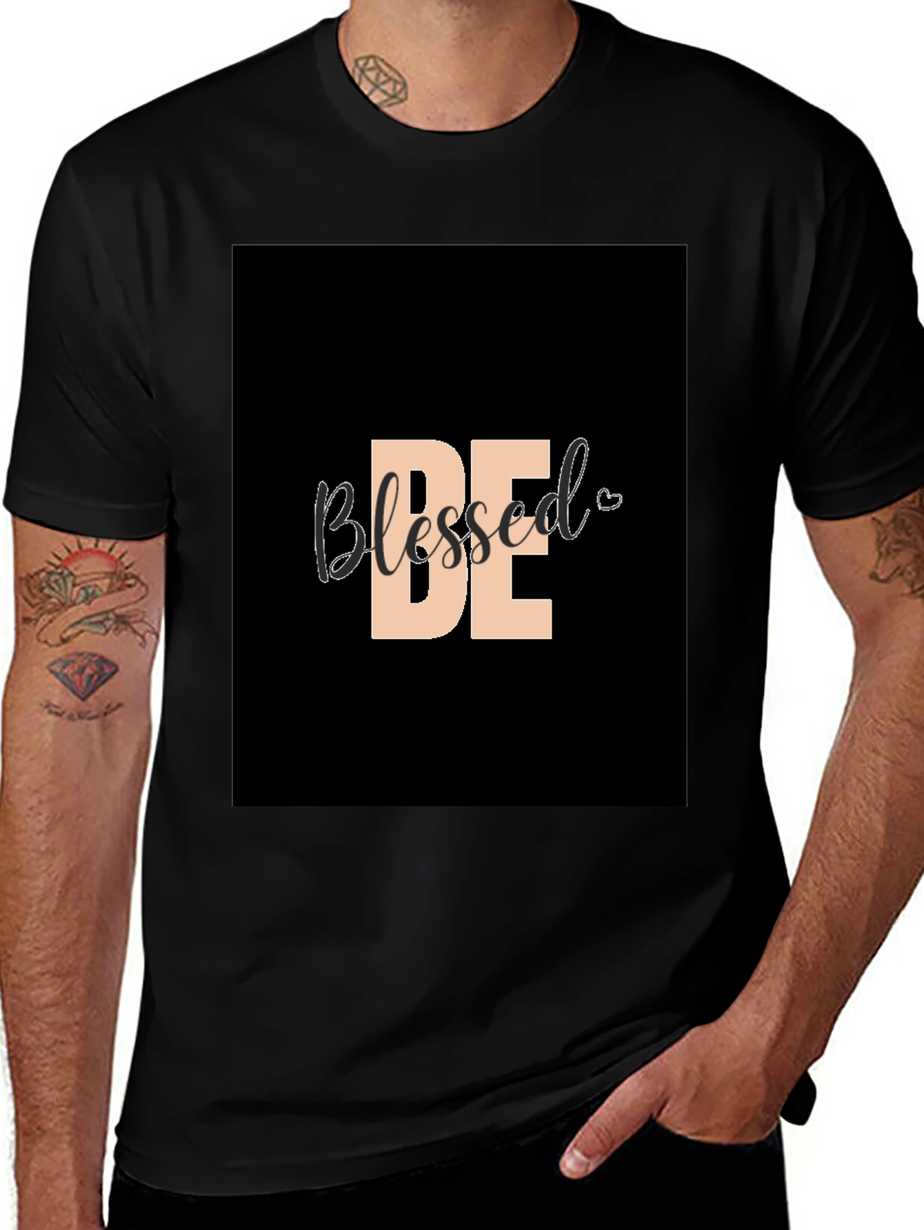 Variant 24 of Be Blessed Graphic Tee - Stylish Black Shirt