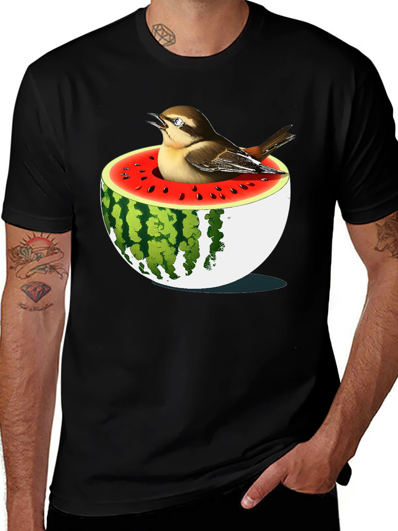Bird in Watermelon Graphic Tee