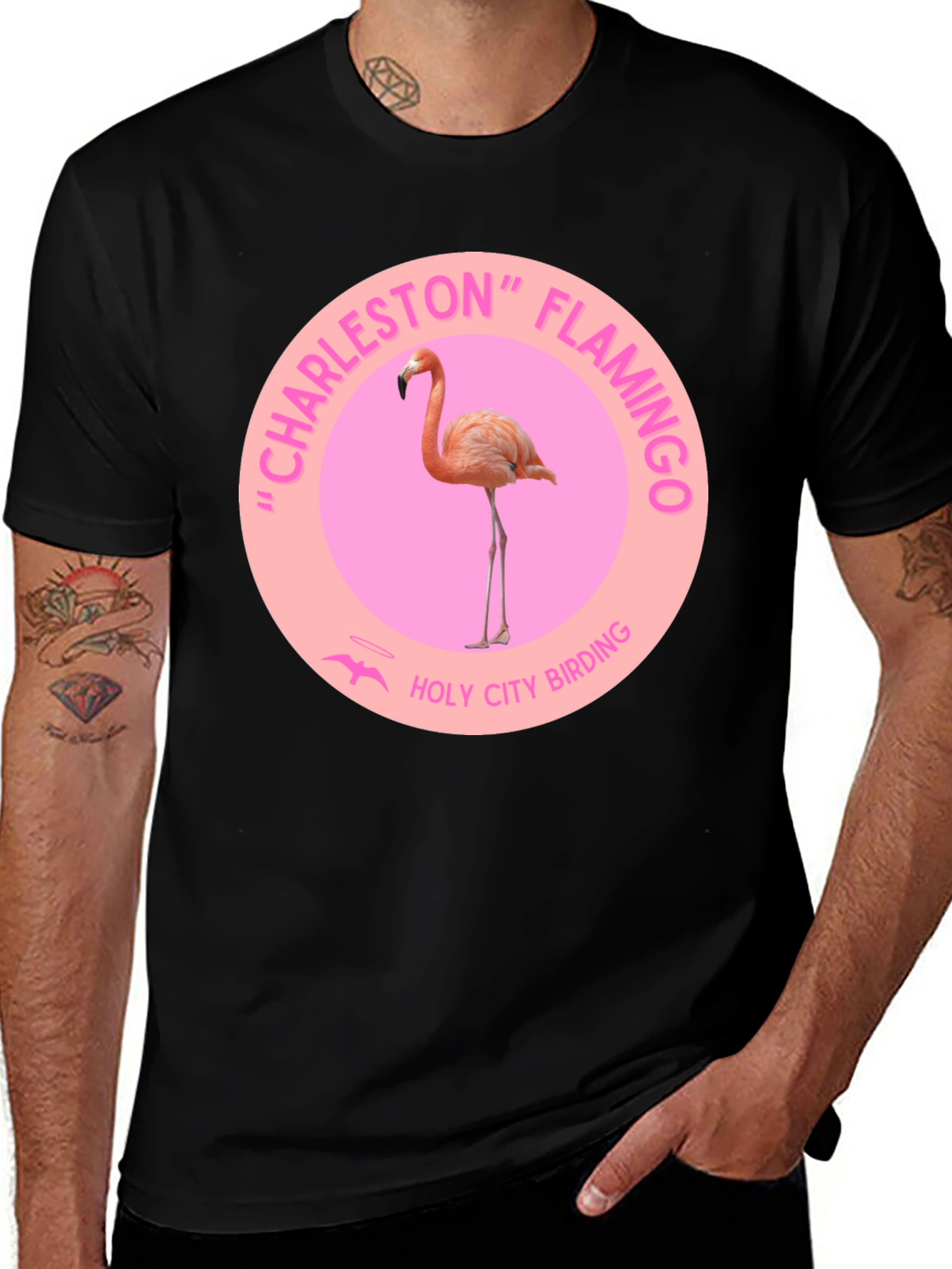 Variant 26 of Charleston Flamingo T-Shirt