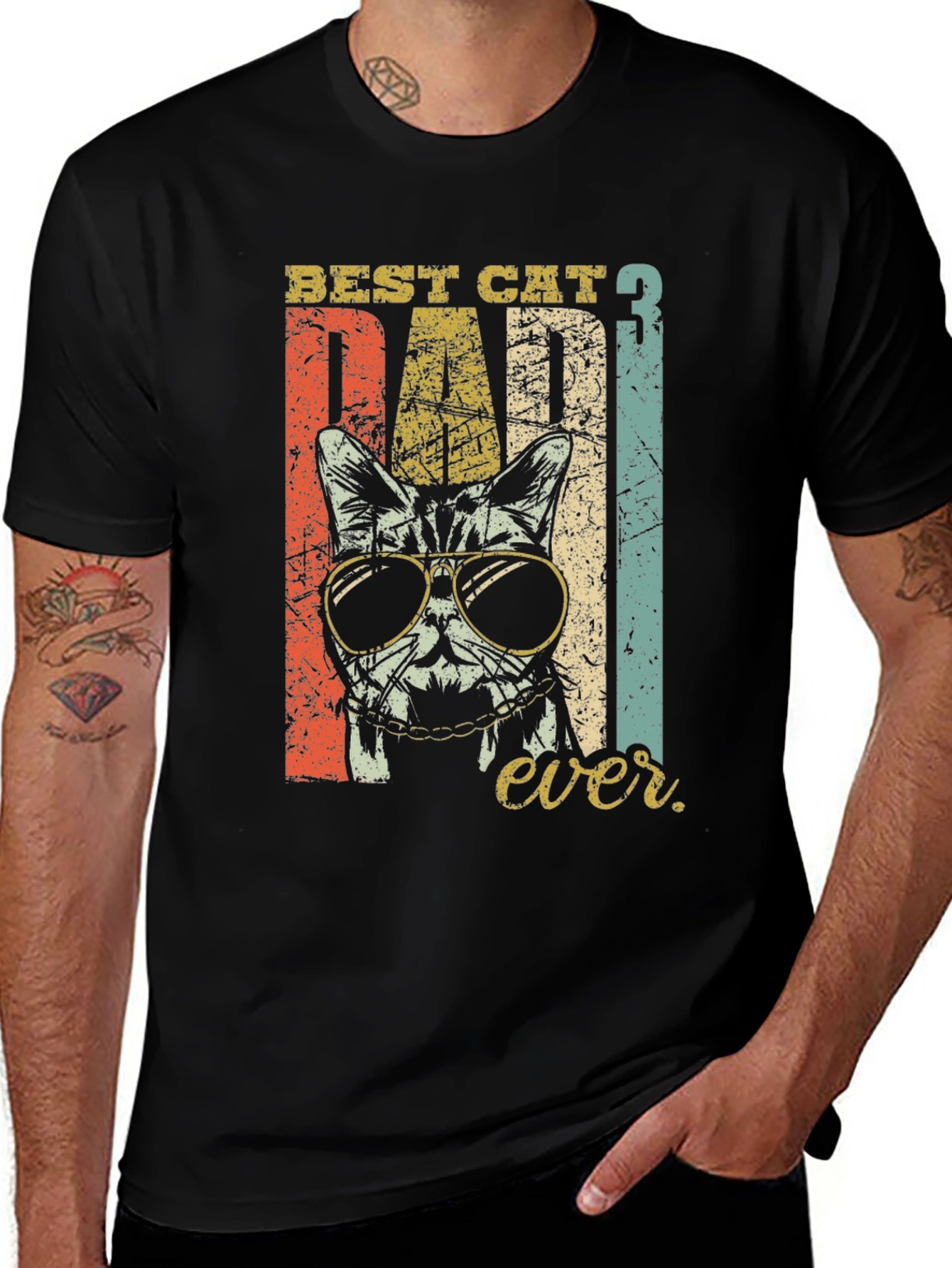 Variant 23 of Best Cat Dad Ever T-Shirt