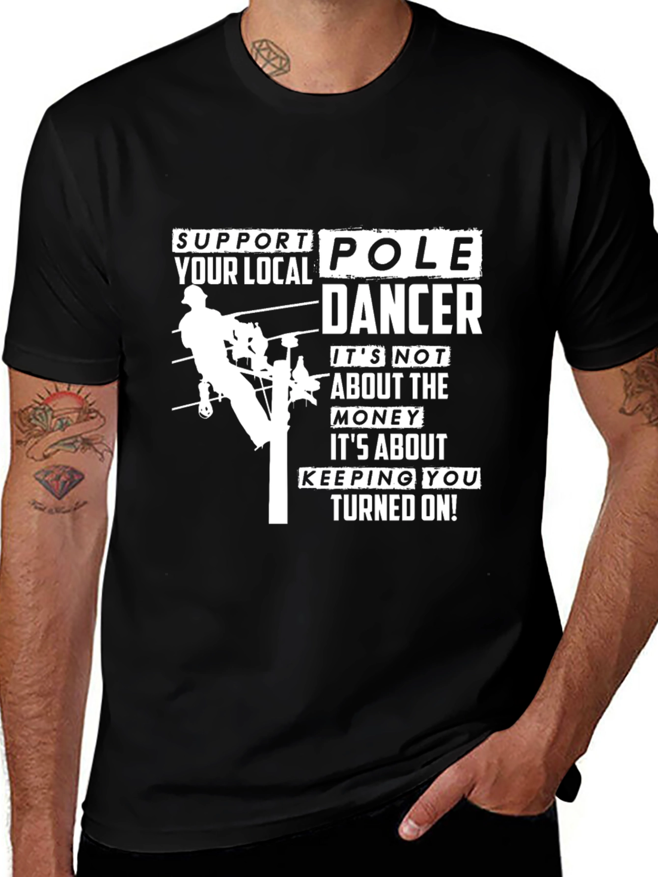 Variant 20 of Support Your Local Pole Dancer T-Shirt