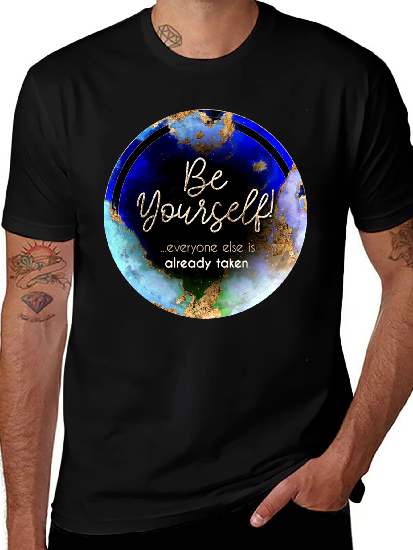 Variant 20 of Be Yourself Graphic Print Crewneck T-Shirt