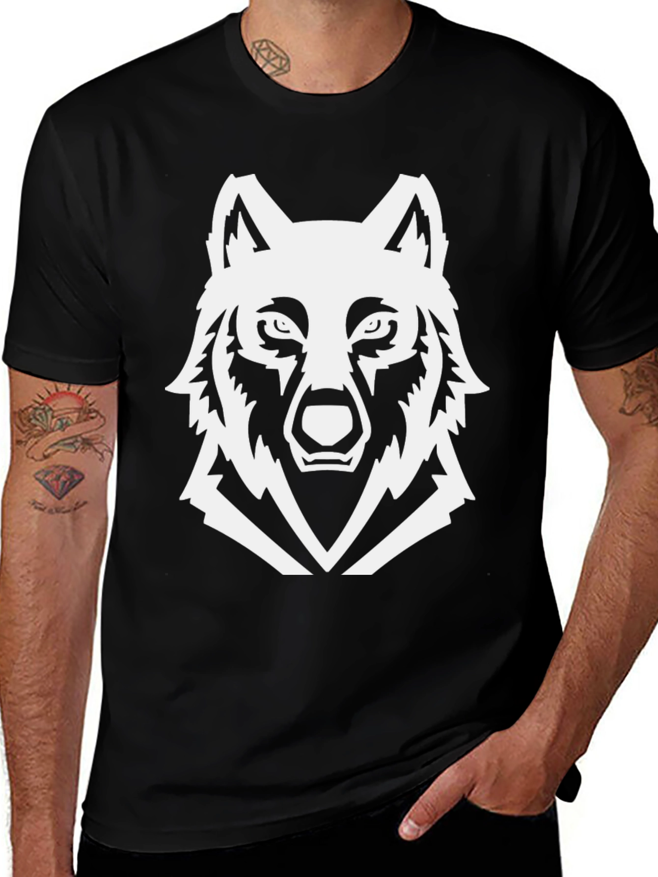 Variant 3 of Black Wolf Graphic Tee