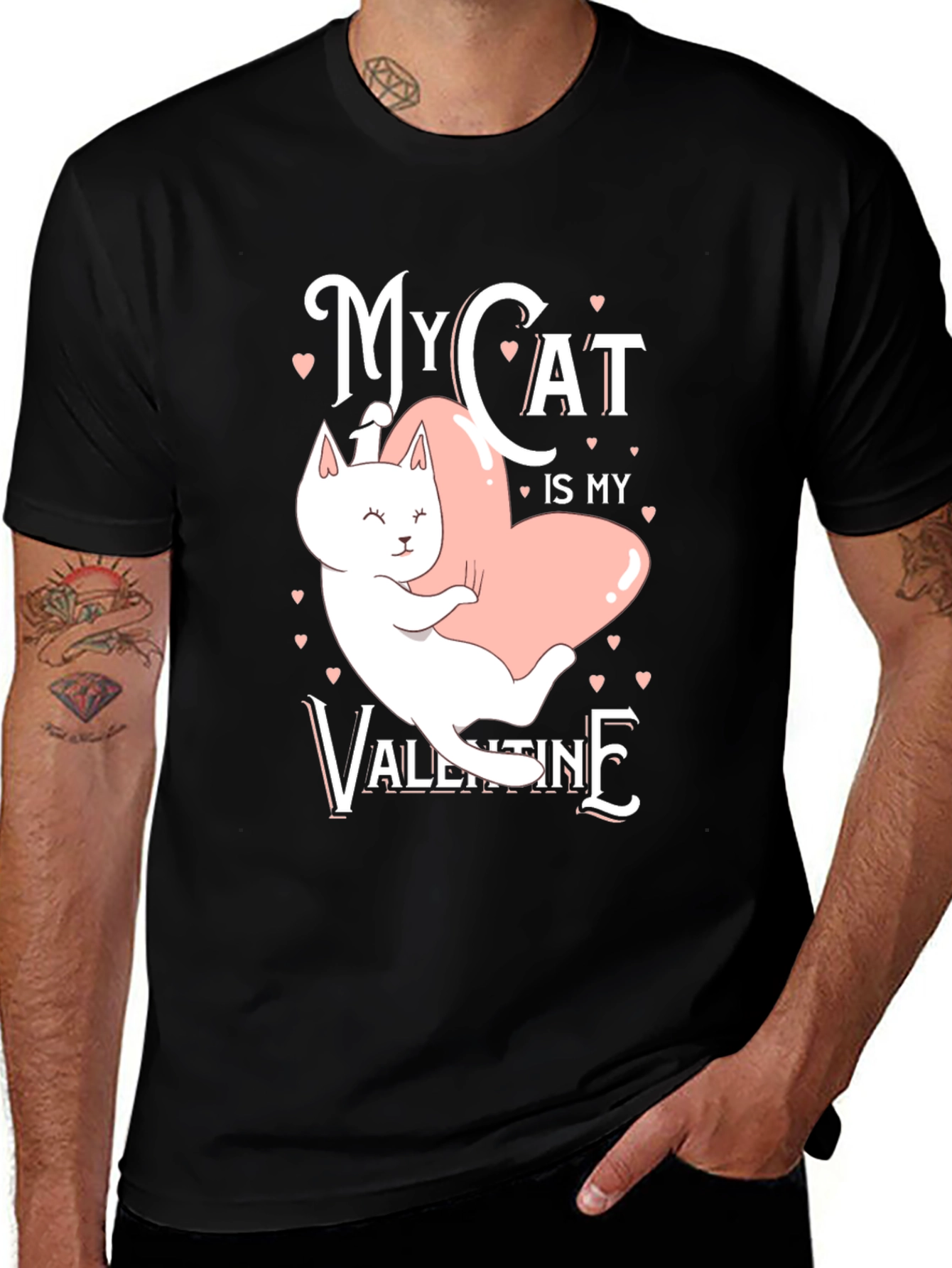 Variant 2 of My Cat is My Valentine T-Shirt