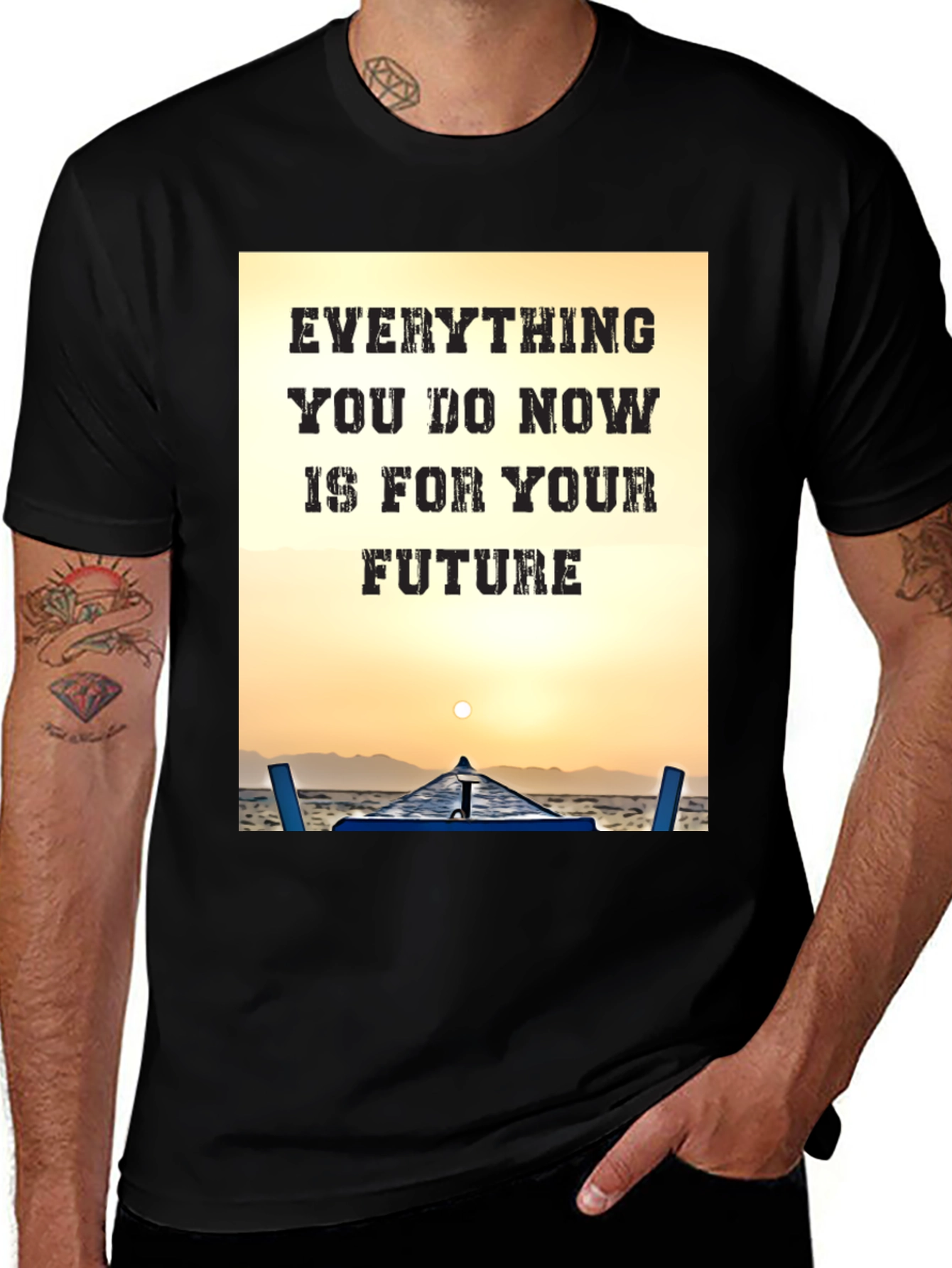 Variant 7 of Motivational Graphic T-Shirt: Everything For Your Future