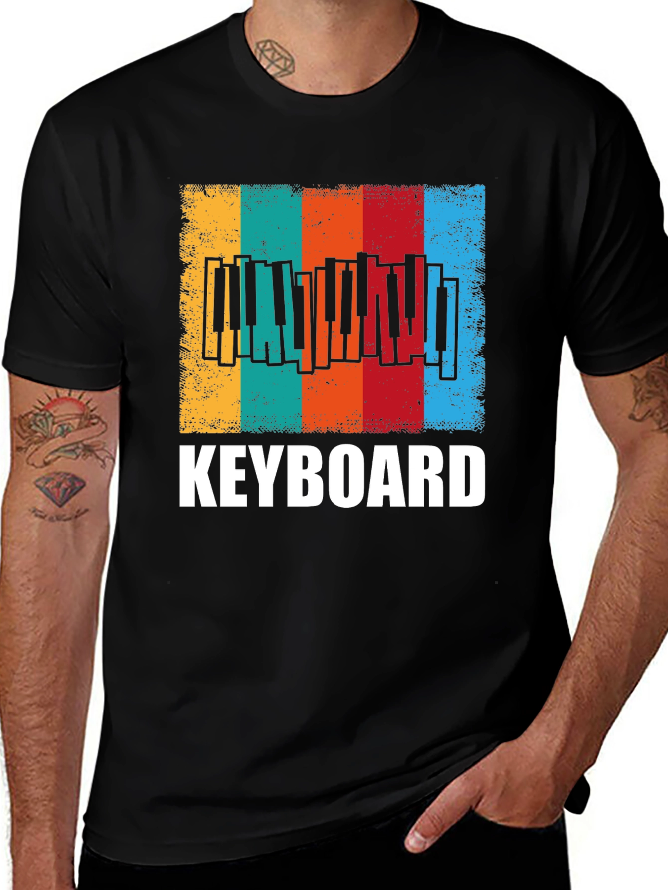 Variant 6 of Retro Keyboard T-Shirt - Musical Instrument Graphic Tee
