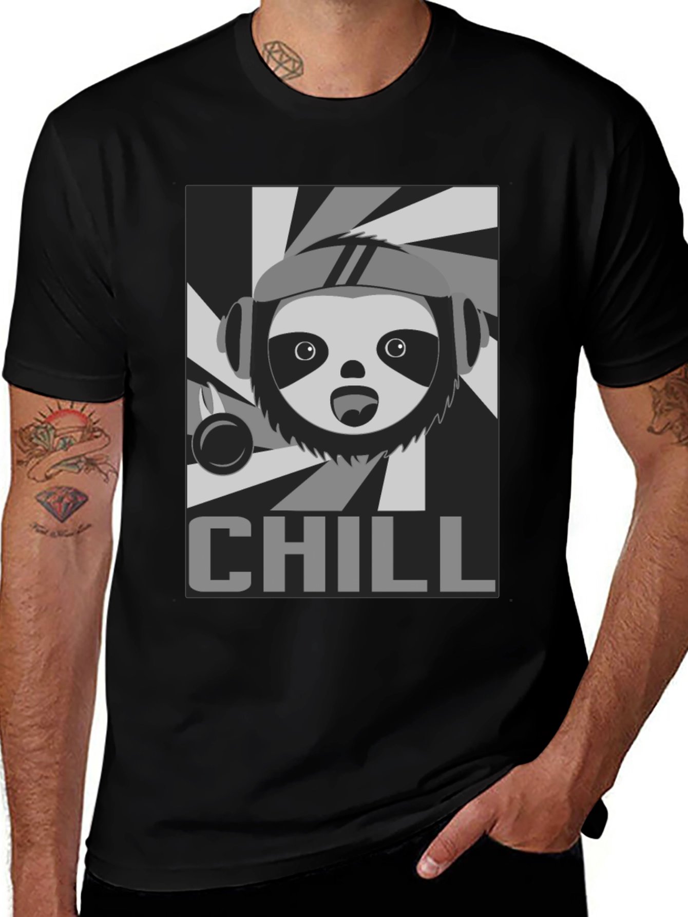 Variant 8 of Chill Sloth Graphic T-Shirt - Relaxed Fit