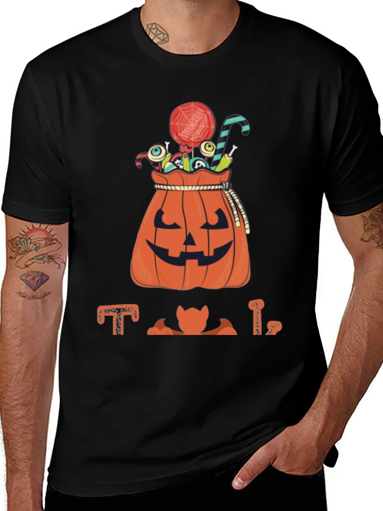 Variant 25 of Halloween Candy Pumpkin Bag T-Shirt