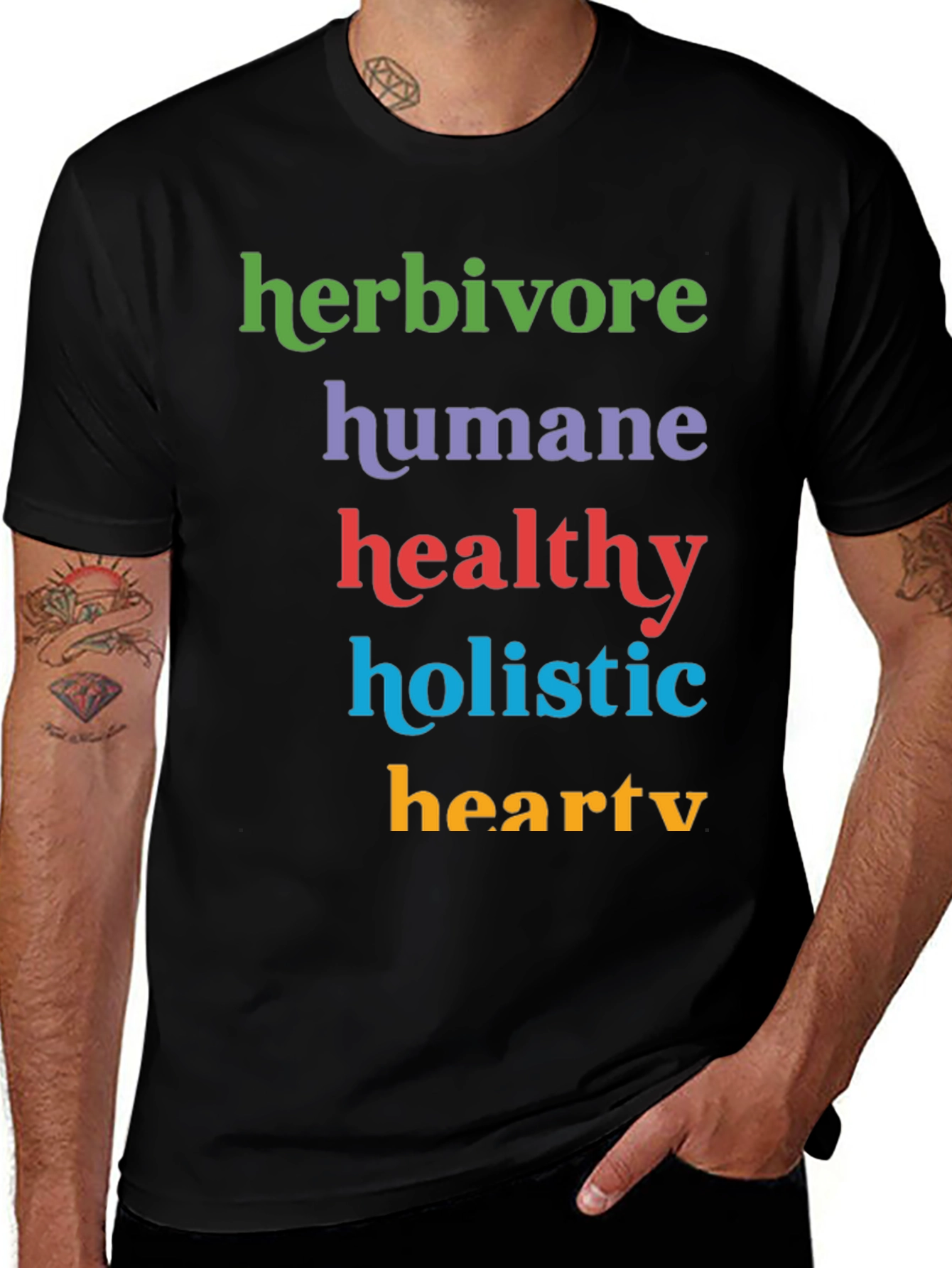 Variant 3 of Herbivore Humane Healthy Holistic Hearty T-Shirt