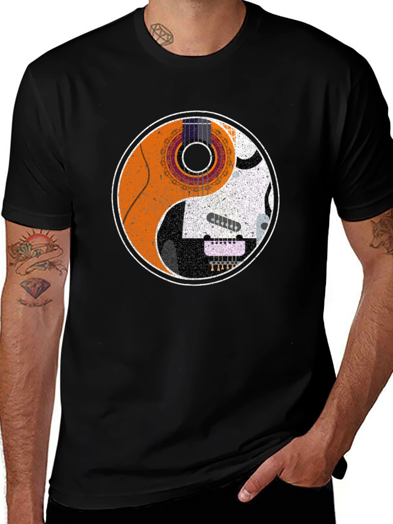 Variant 6 of Yin Yang Guitar T-Shirt