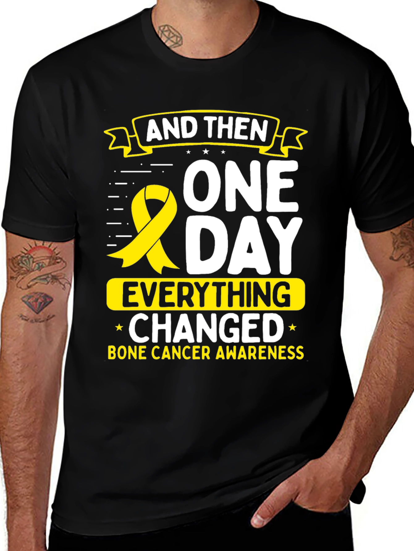 Bone Cancer Awareness Ribbon T-Shirt