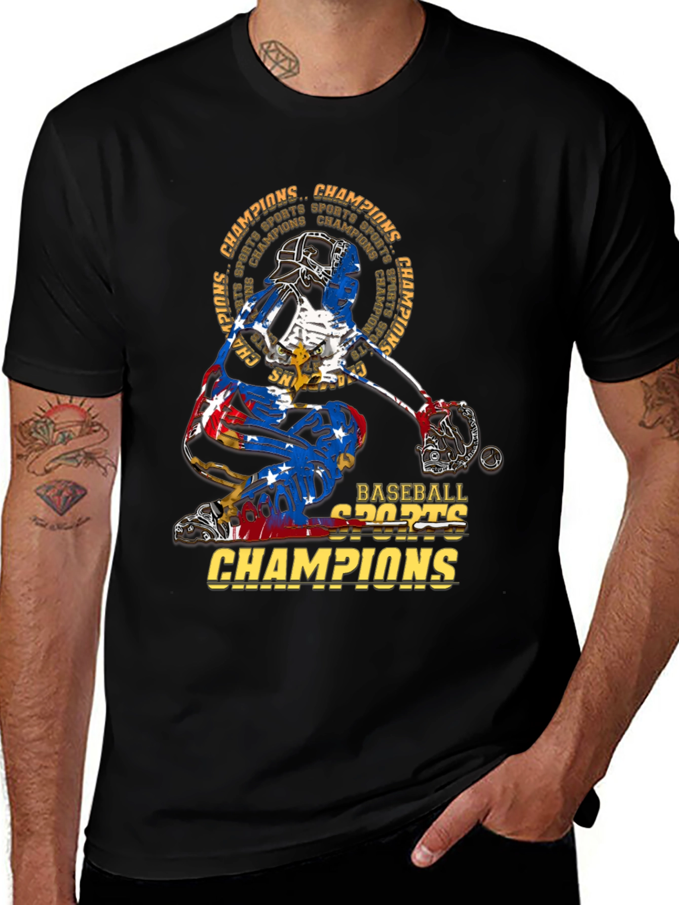 Variant 9 of Baseball Catcher Champions T-Shirt