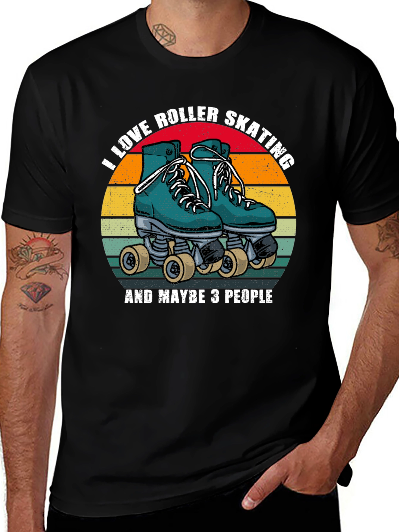 Variant 4 of I Love Roller Skating T-Shirt