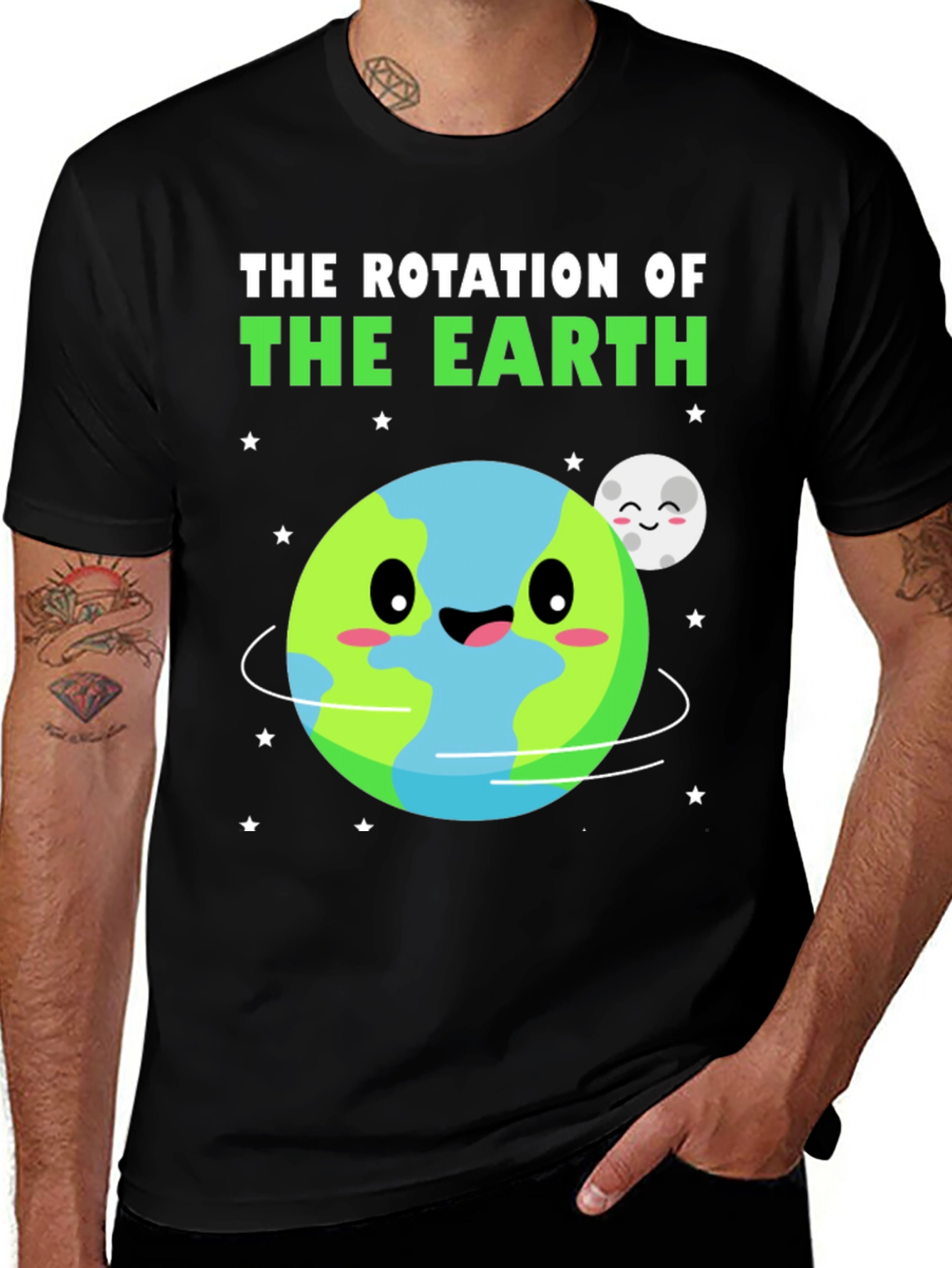 Variant 25 of Earth Rotation Graphic T-Shirt