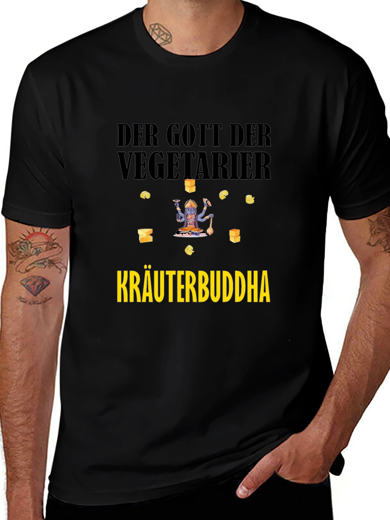 Variant 16 of Vegetarian Buddha T-Shirt