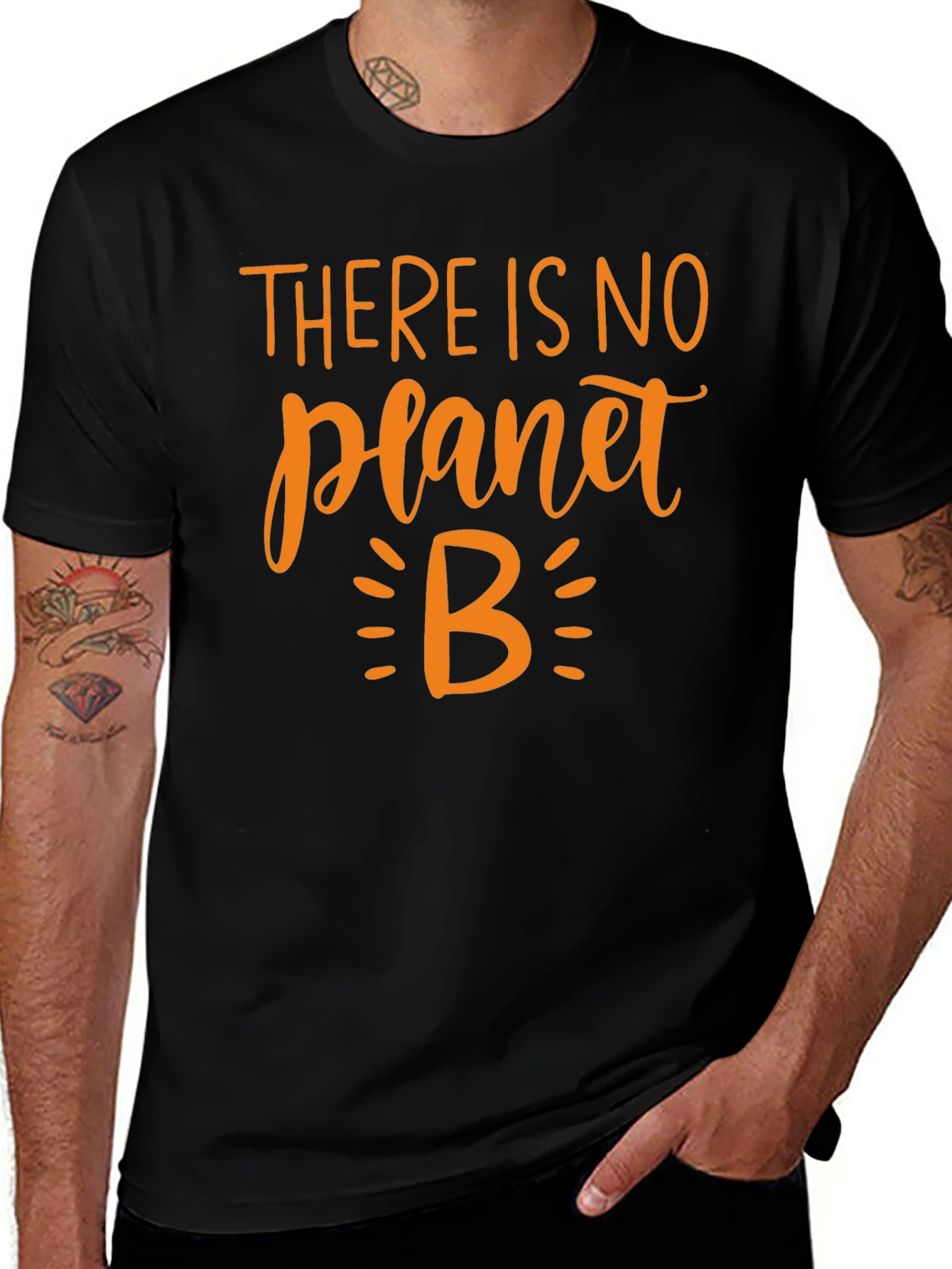 Variant 18 of There Is No Planet B Graphic Tee - Black