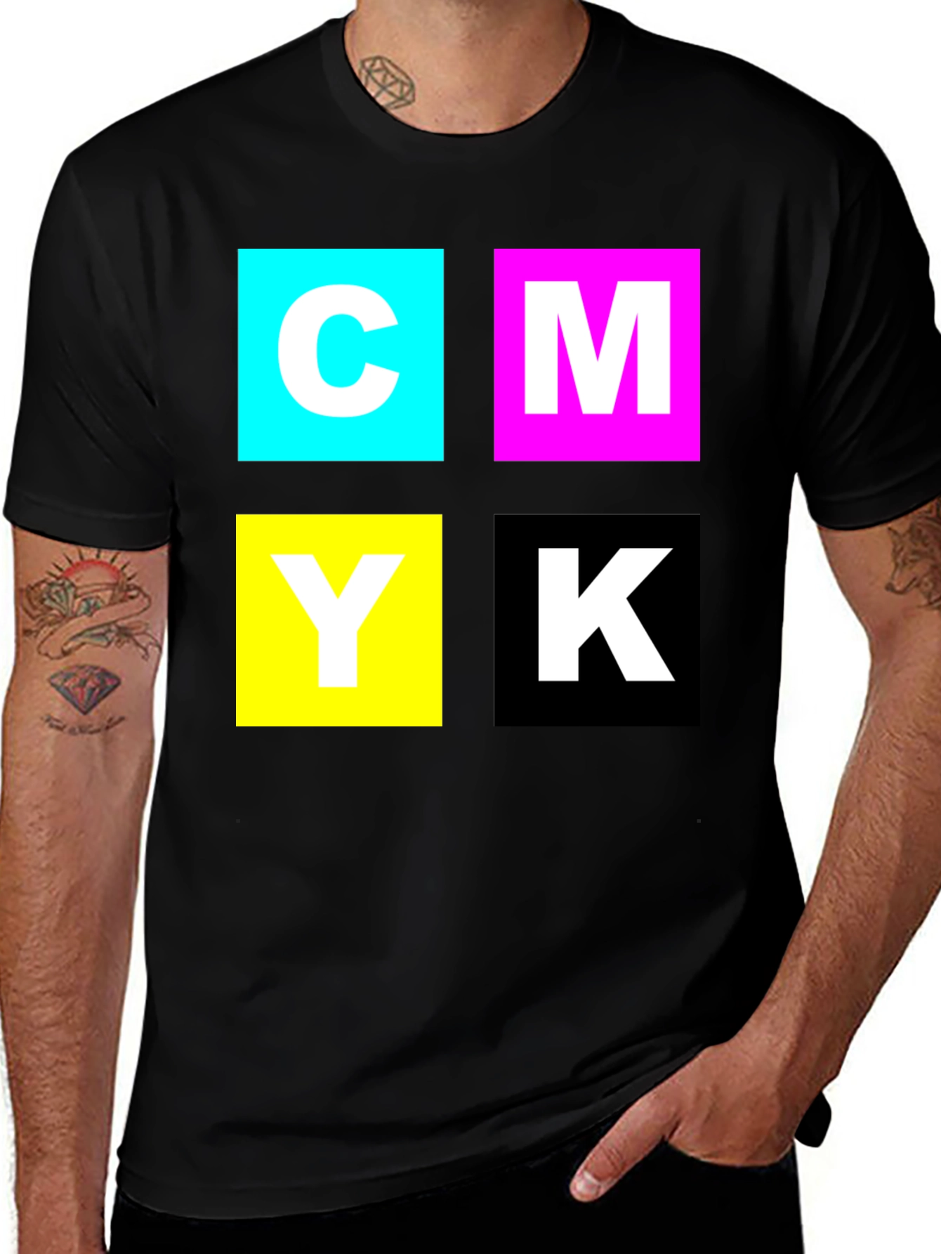 CMYK Color Printing T-Shirt - Graphic Tee