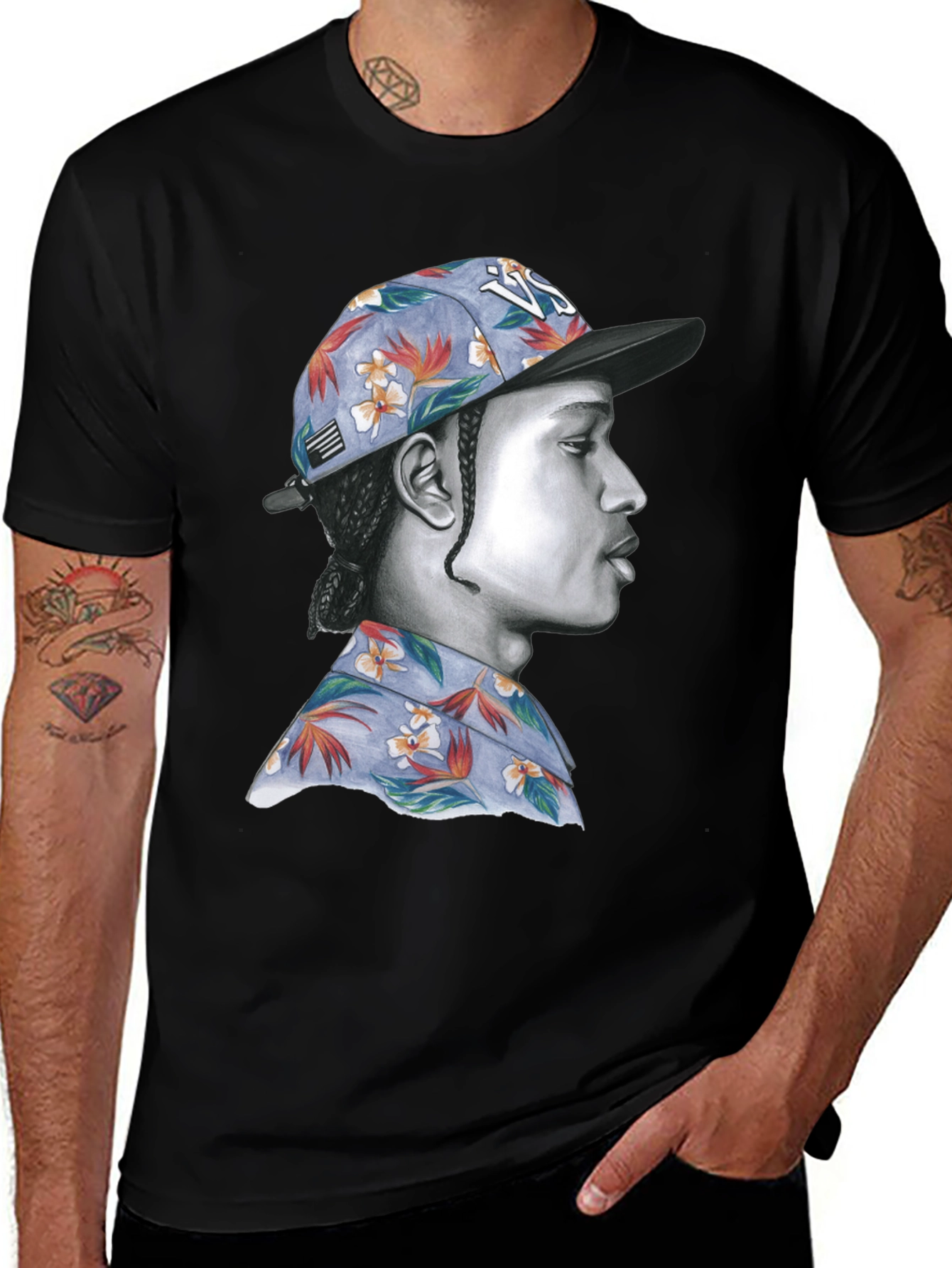 Variant 23 of A$AP Rocky Portrait T-Shirt - Graphic Tee