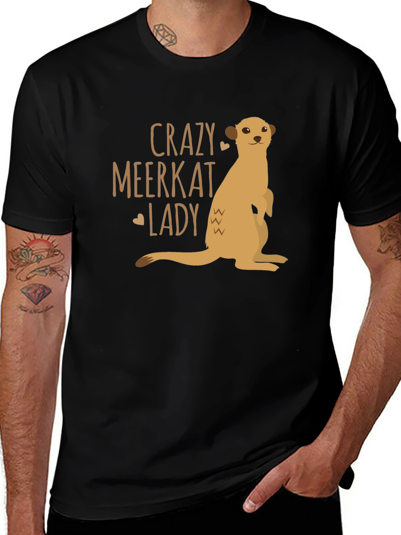 Variant 21 of Crazy Meerkat Lady T-Shirt - Novelty Animal Lover Tee