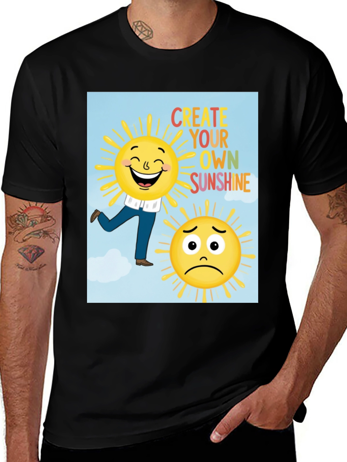 Variant 10 of Cheerful Graphic T-Shirt: Create Your Own Sunshine Tee
