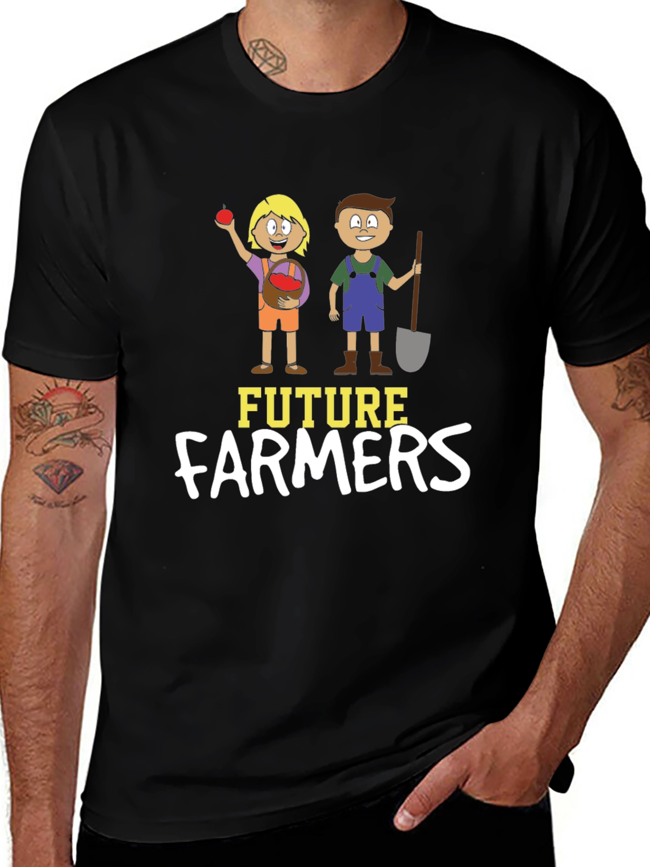 Variant 16 of Future Farmers Graphic Tee, Black Cotton Blend