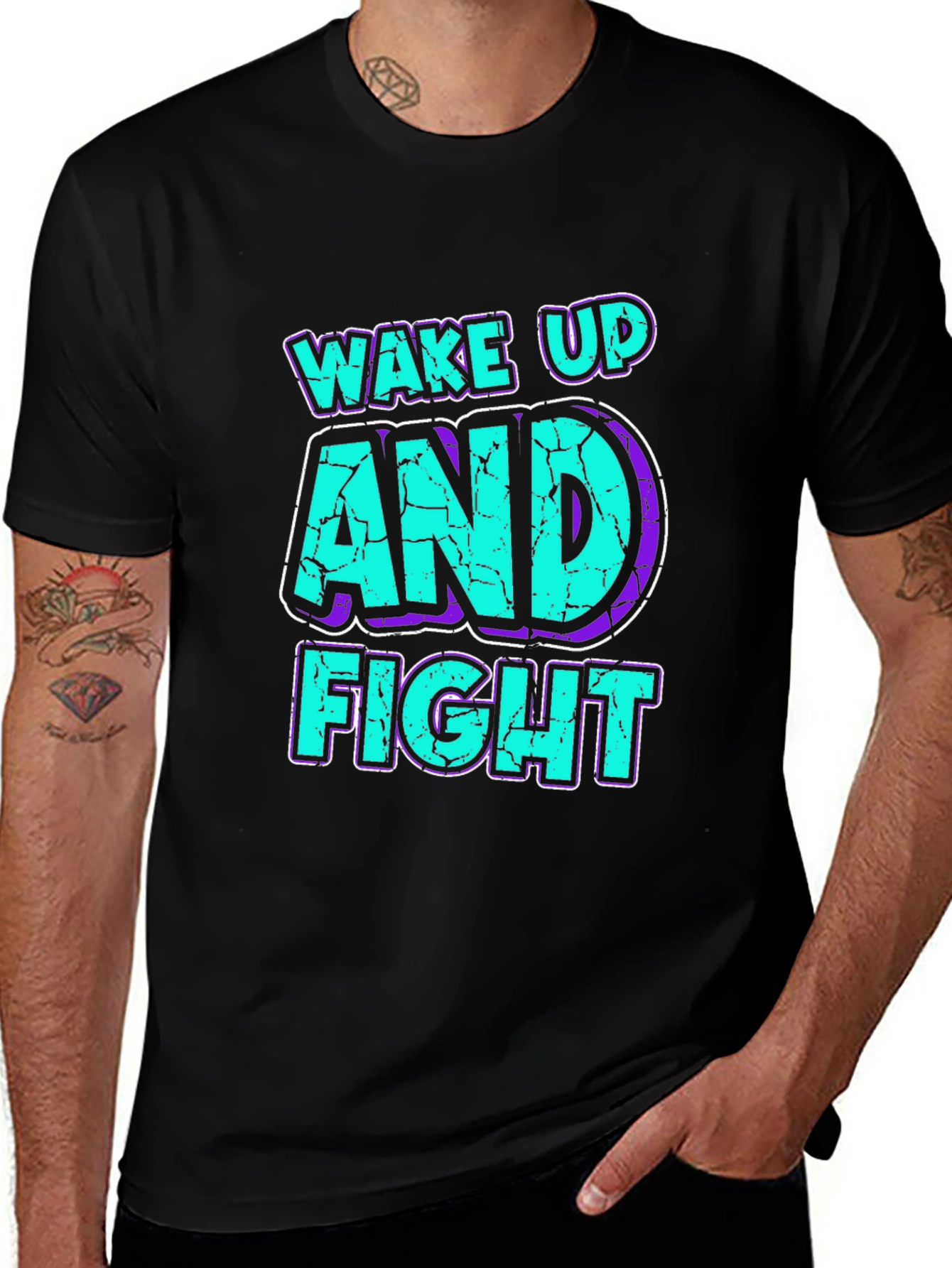 Variant 24 of Wake Up and Fight Graphic Tee