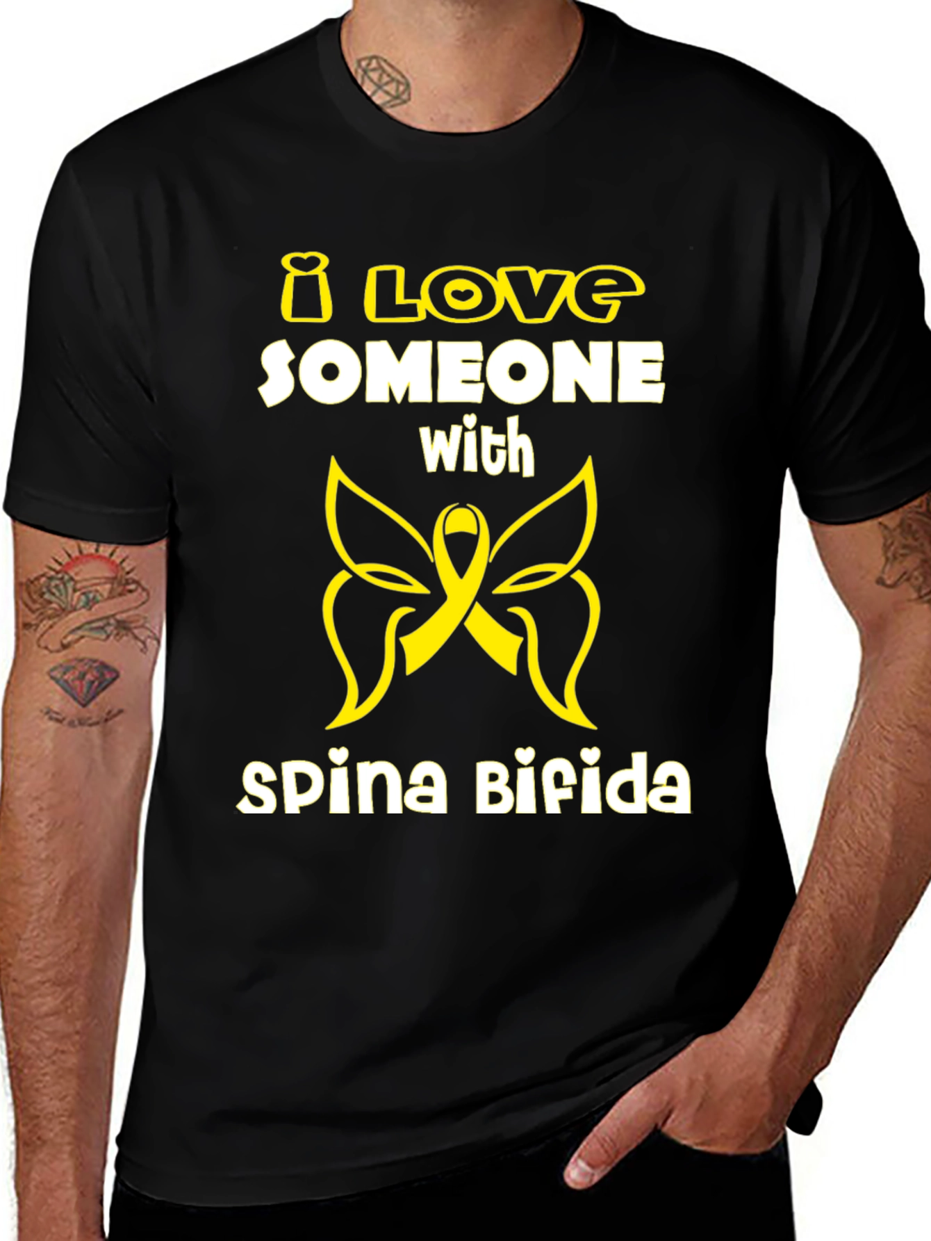 Variant 2 of I Love Someone with Spina Bifida Awareness T-Shirt