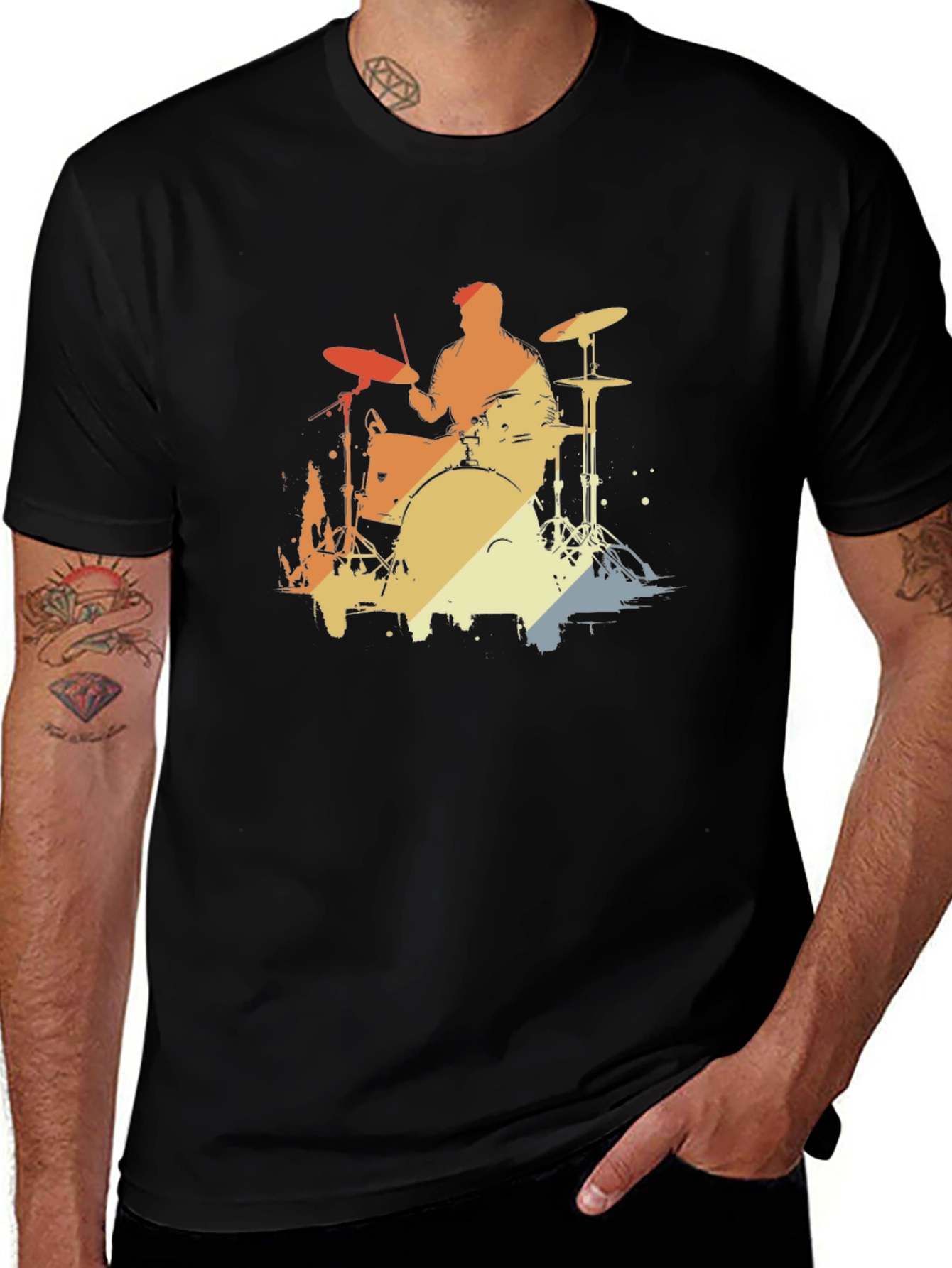 Variant 3 of Retro Drummer Graphic Tee