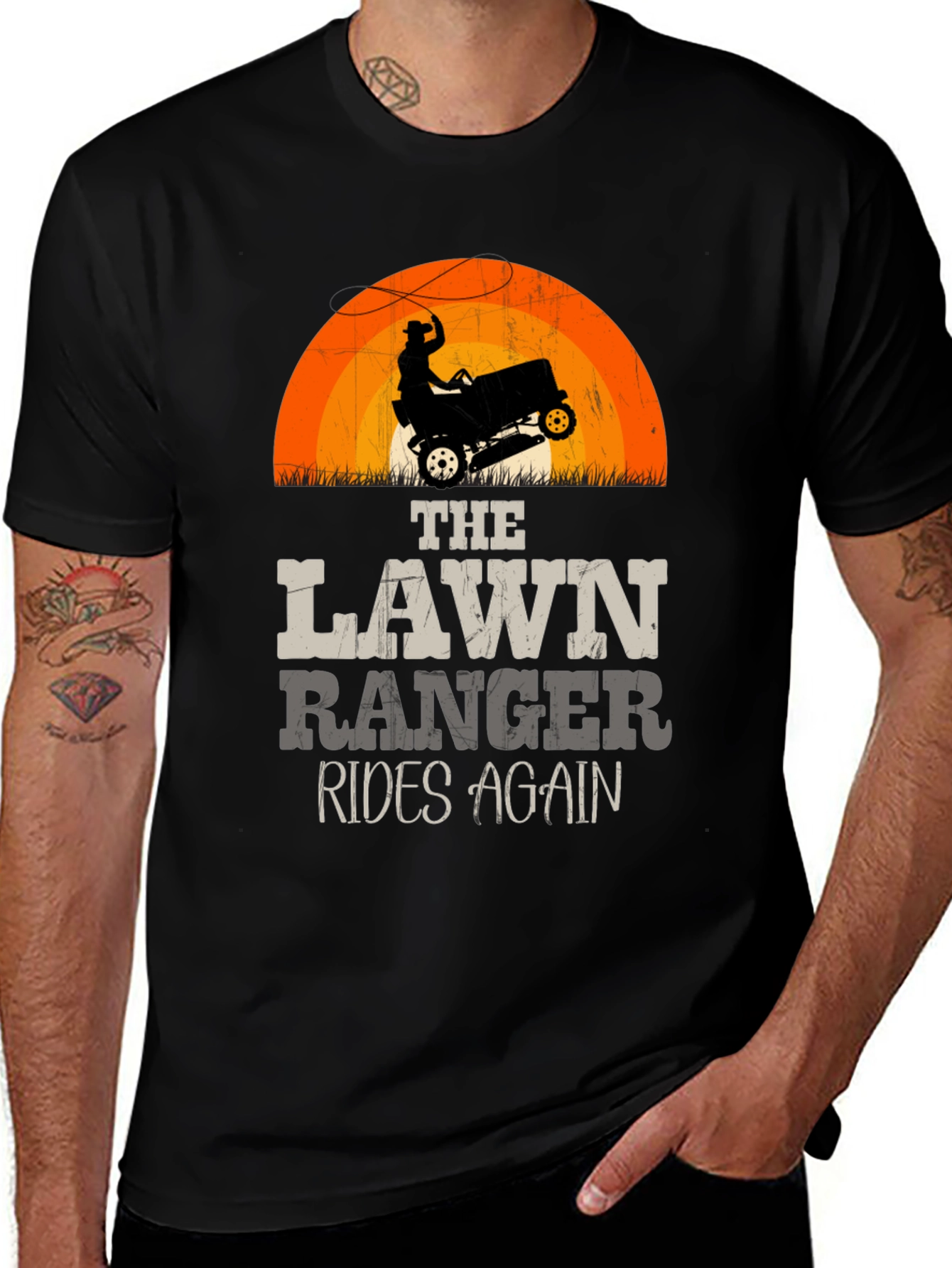 Lawn Ranger Rides Again Graphic T-Shirt